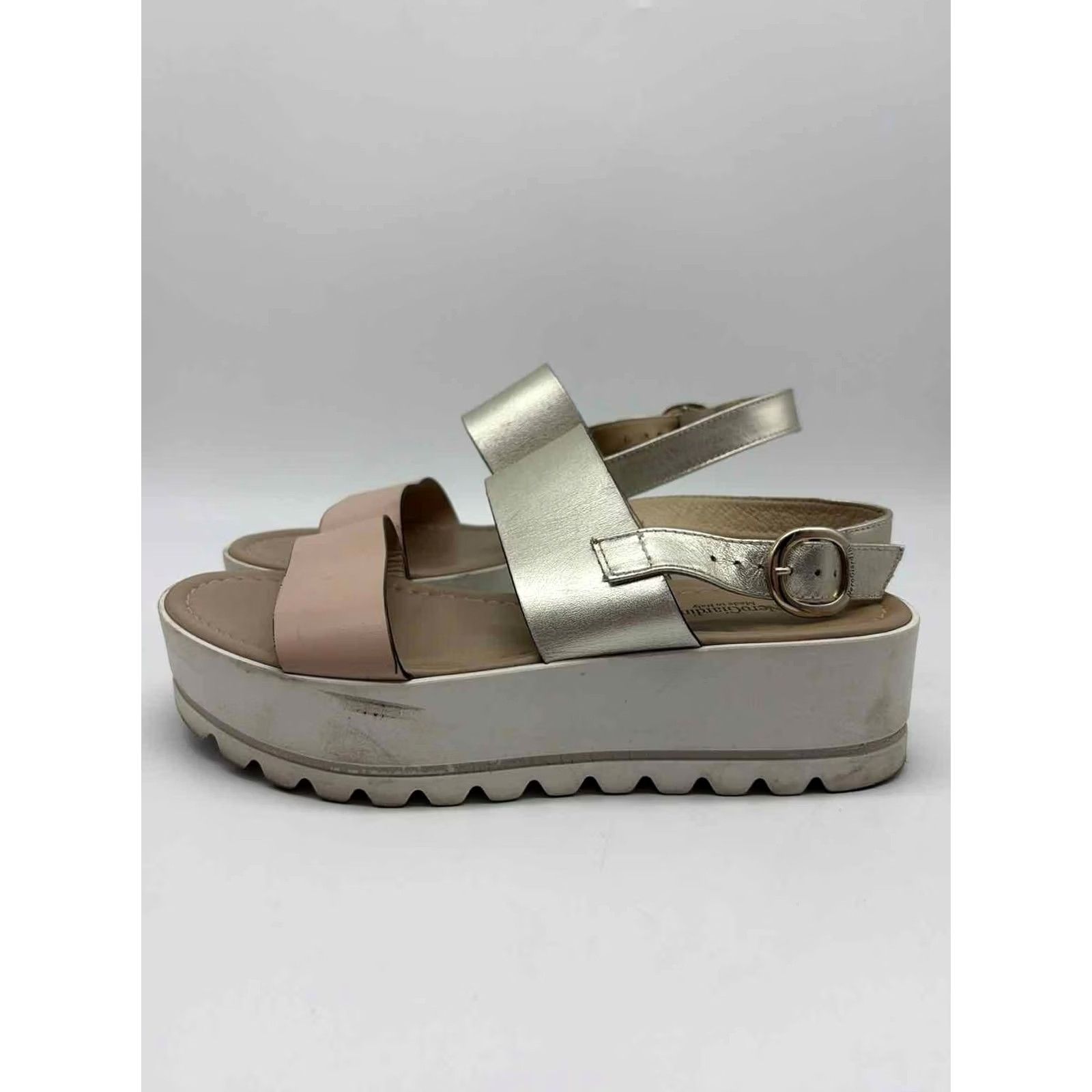 Vintage Nero Giardini Sling Back Sandals Size 38 Silver Size US 8 / IT 38 - 2 Thumbnail