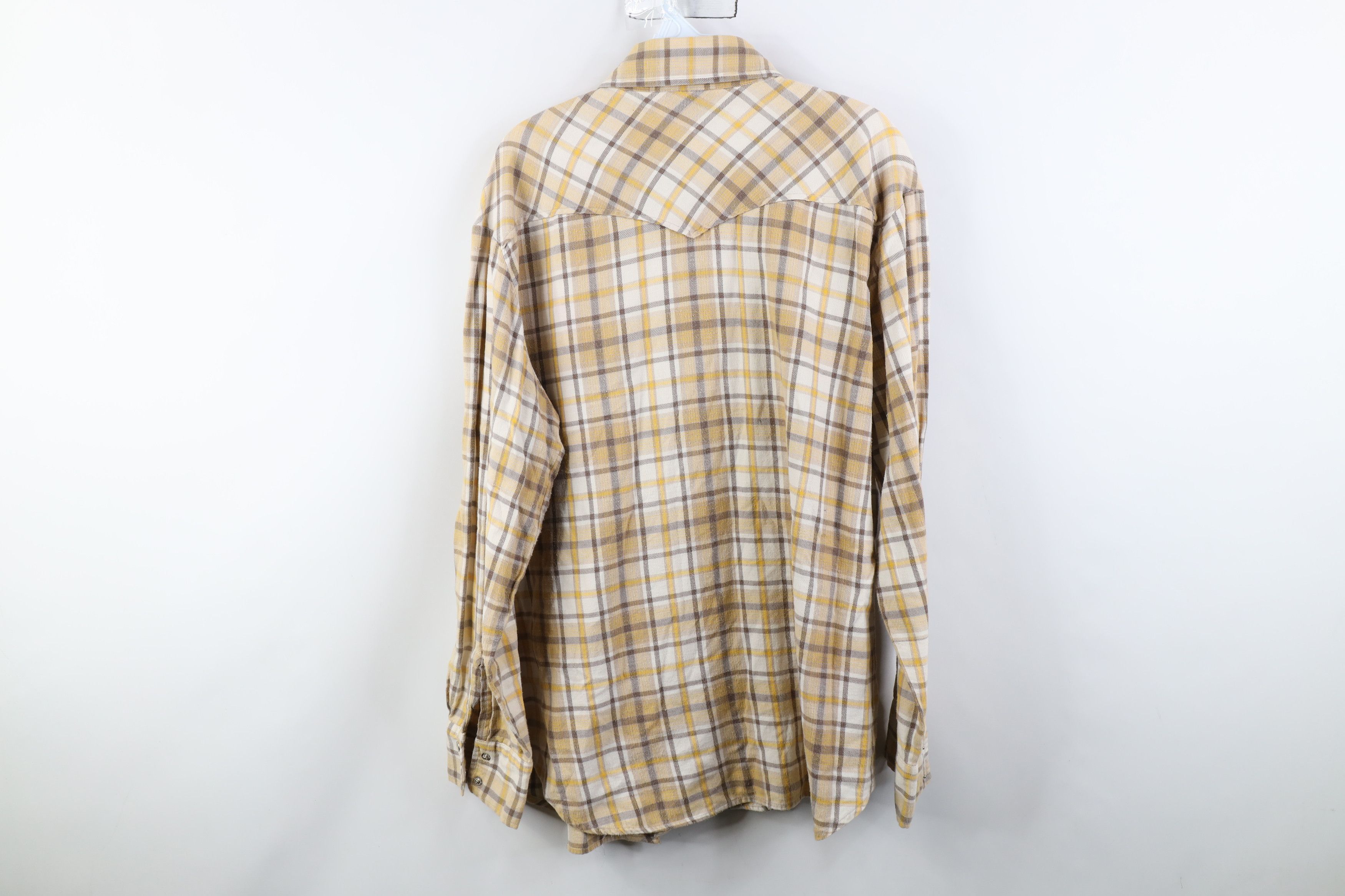 Vintage Vintage 70s Streetwear Western Flannel Snap Button Shirt Size US XL / EU 56 / 4 - 10 Thumbnail