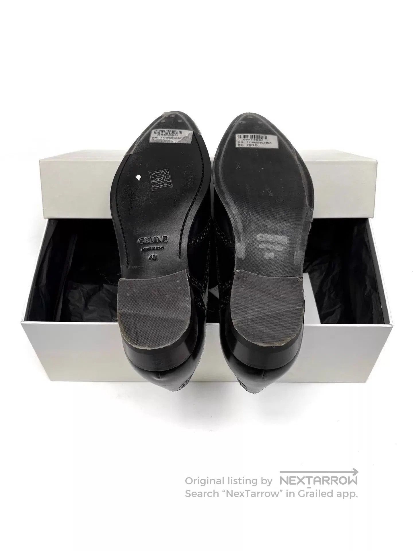 Celine Black Leather Brogue Formal Shoes Size 7. Size US 7 / EU 40 - 4 Thumbnail