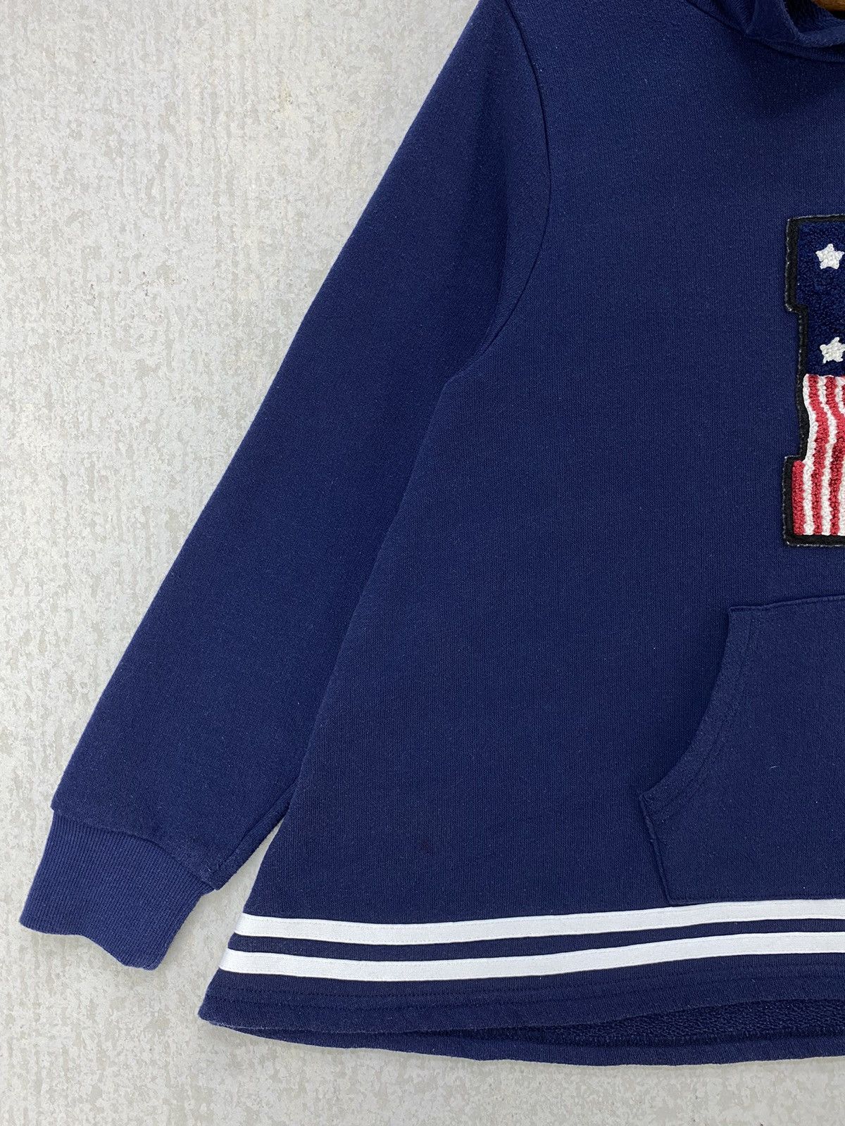 Fiorucci Florucci Womens Hoodie Big Logo Embroidery US Flag Pullover Size ONE SIZE - 4 Thumbnail
