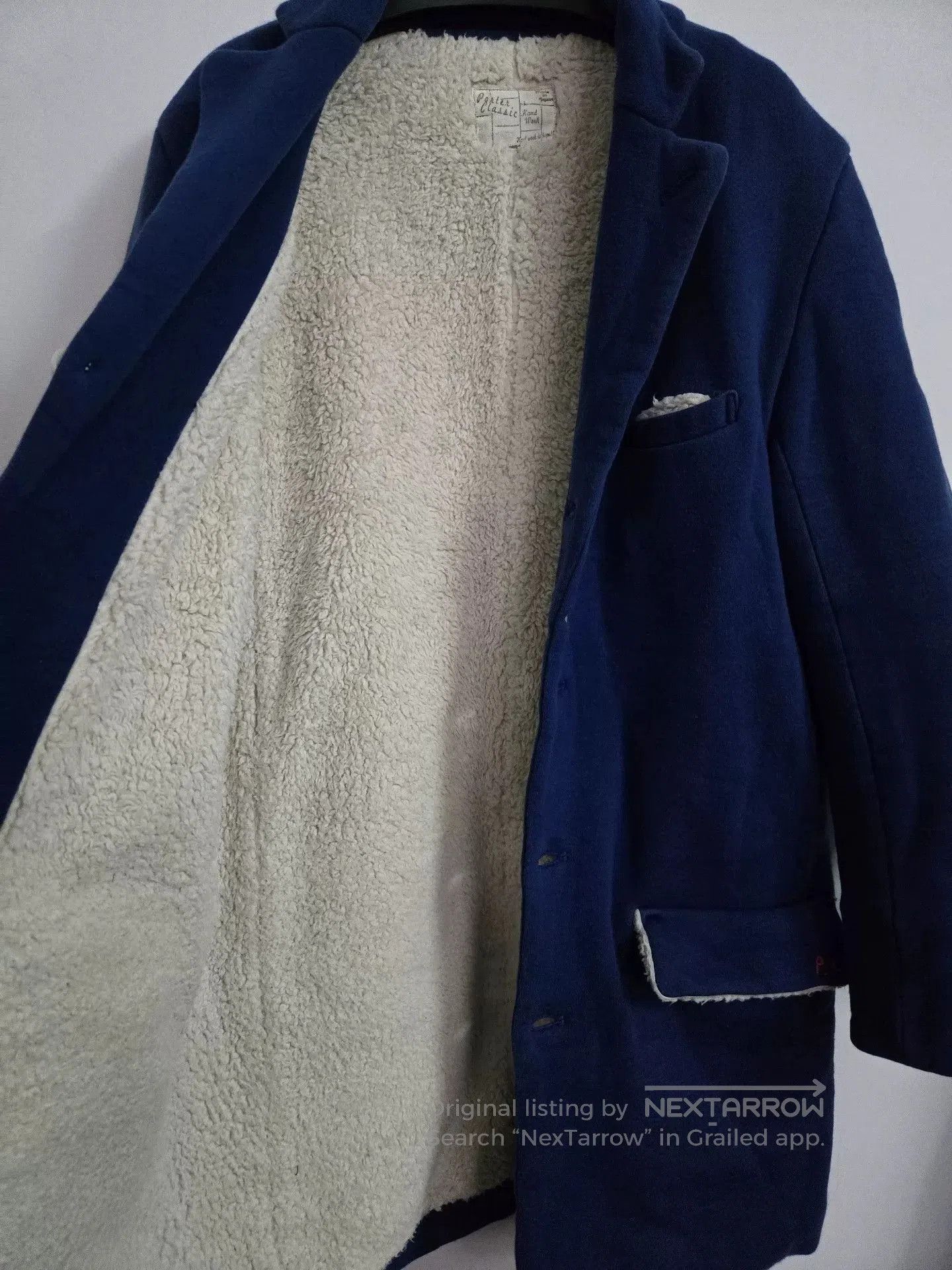 Porter Classic Porter Classic Blue Dyed Lambswool Coat. Size US S / EU 44-46 / 1 - 3 Thumbnail