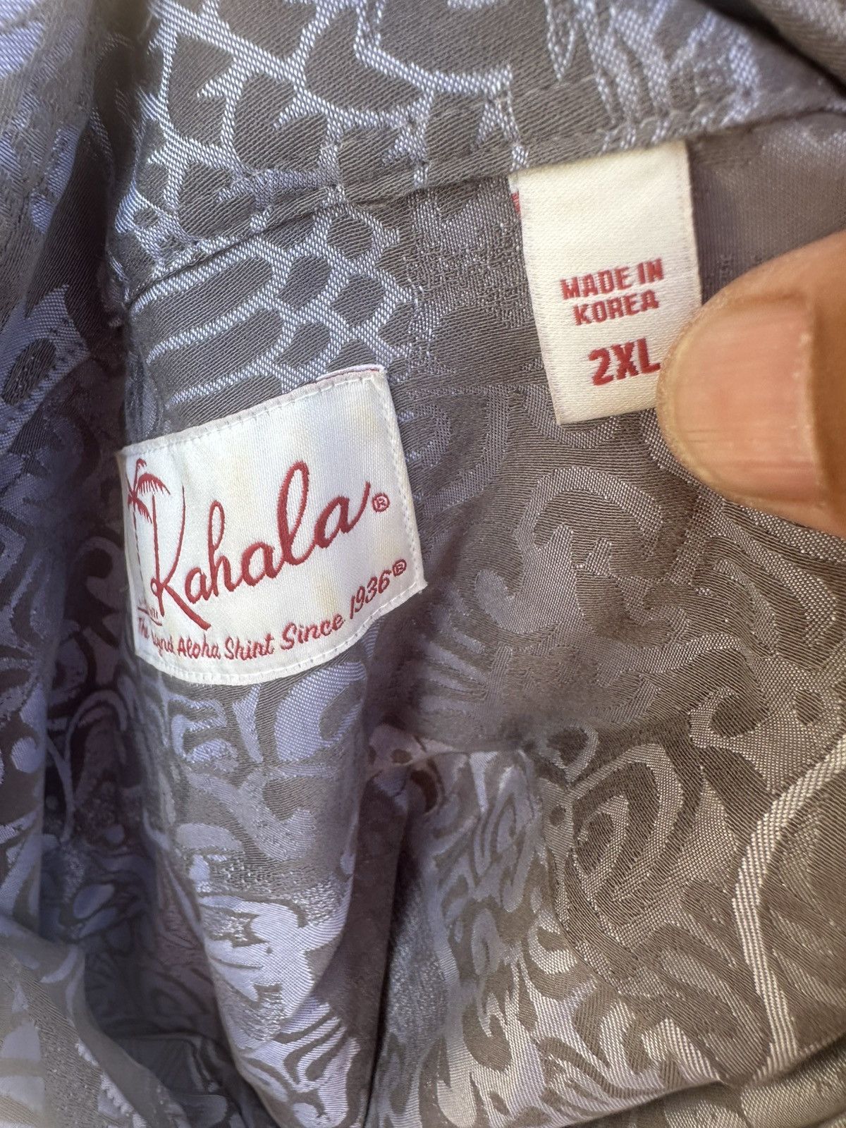 Other PreOwned Kahala Hawaiian Print Gray Full Button Men's XXL Size US XXL / EU 58 / 5 - 4 Thumbnail
