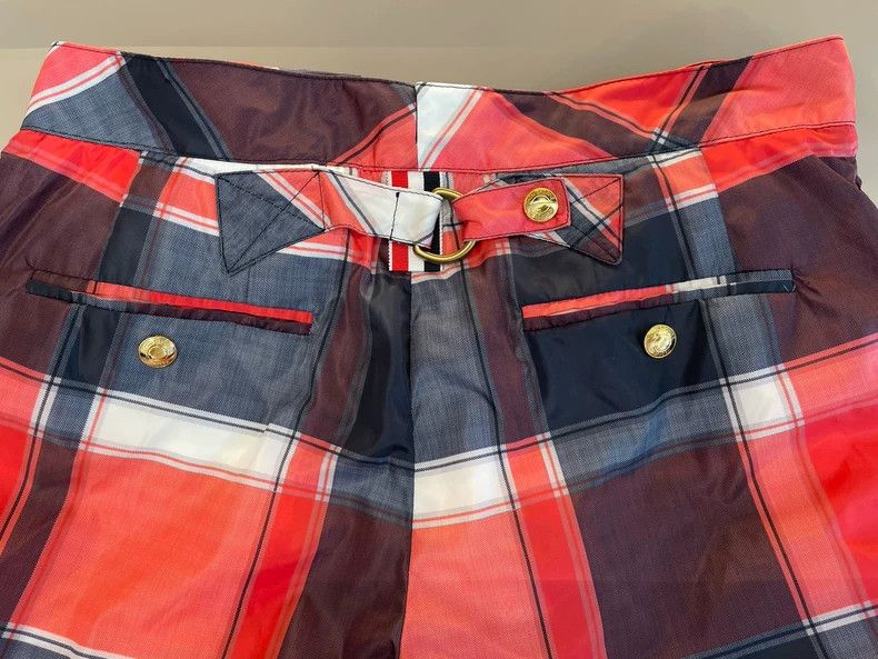 Thom Browne Thom Browne Red checkered fiber casual trousers Size 25" / US 0 / IT 36 - 4 Thumbnail