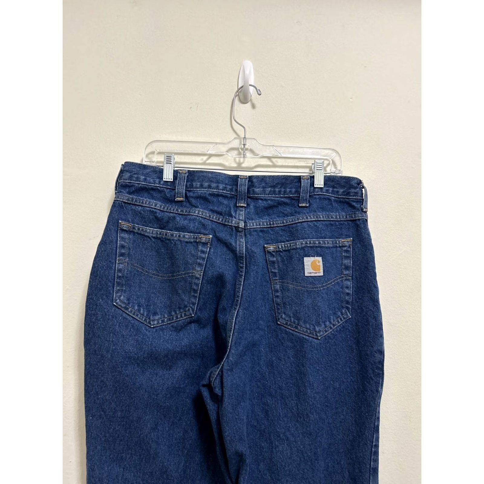 Carhartt VINTAGE Carhartt Jeans 34x32 Mens Blue Denim 100% Cotton Relaxed Fit Workwear 381-83 Size US 34 / EU 50 - 7 Thumbnail