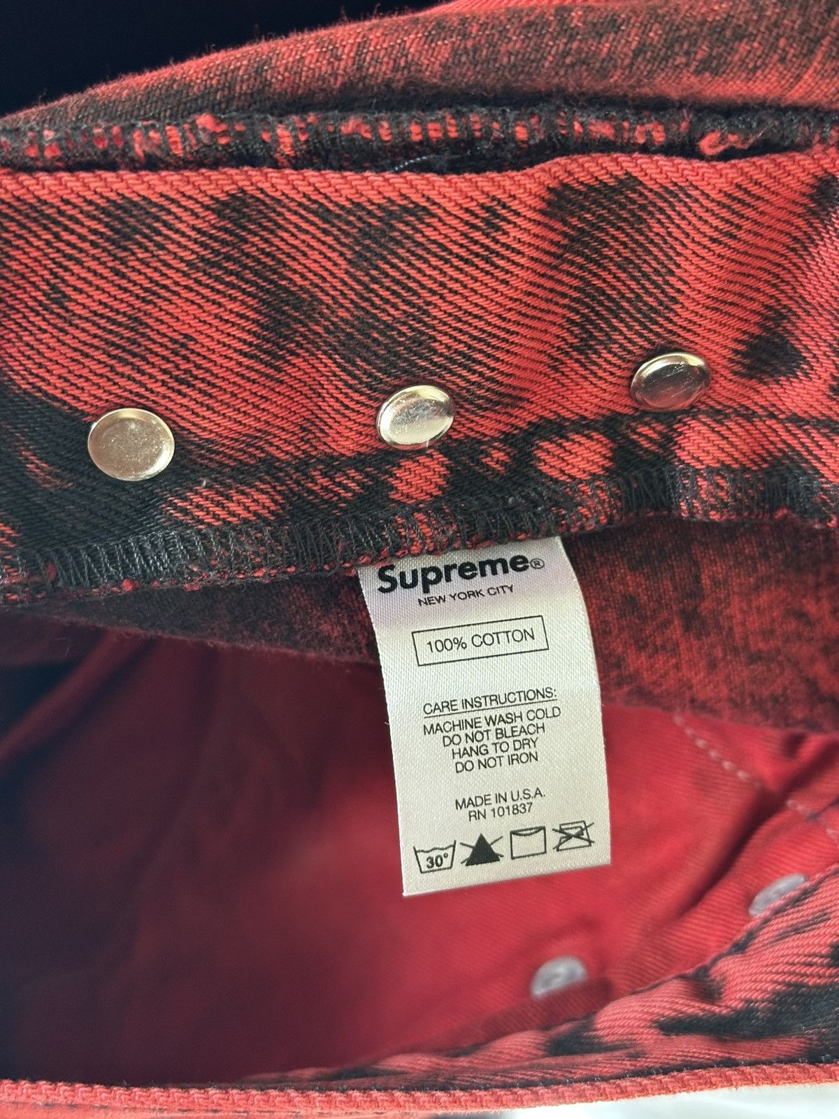 Supreme Supreme Over-dyed Regular Fit Denim Jeans Size US 34 / EU 50 - 8 Thumbnail