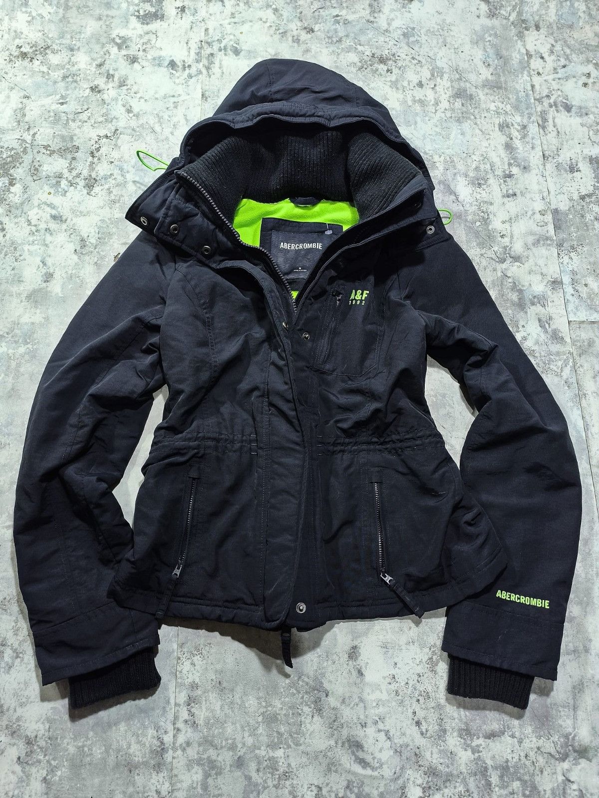 Abercrombie & Fitch All Weather Jacket Y2k Cute Neon Green