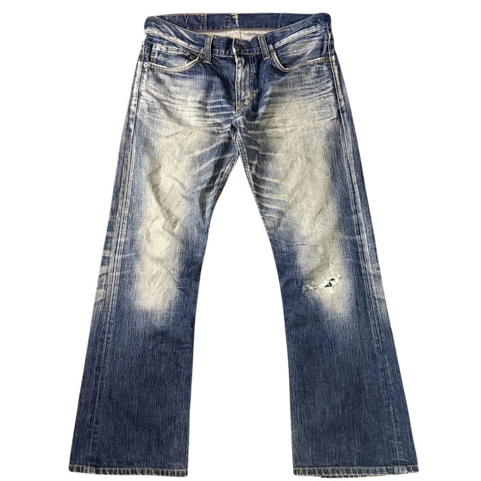 Edwin Insane‼️ Flared Vintage Distressed Edwin 511 Whisker Clawmark Size US 32 / EU 48 - 2 Thumbnail
