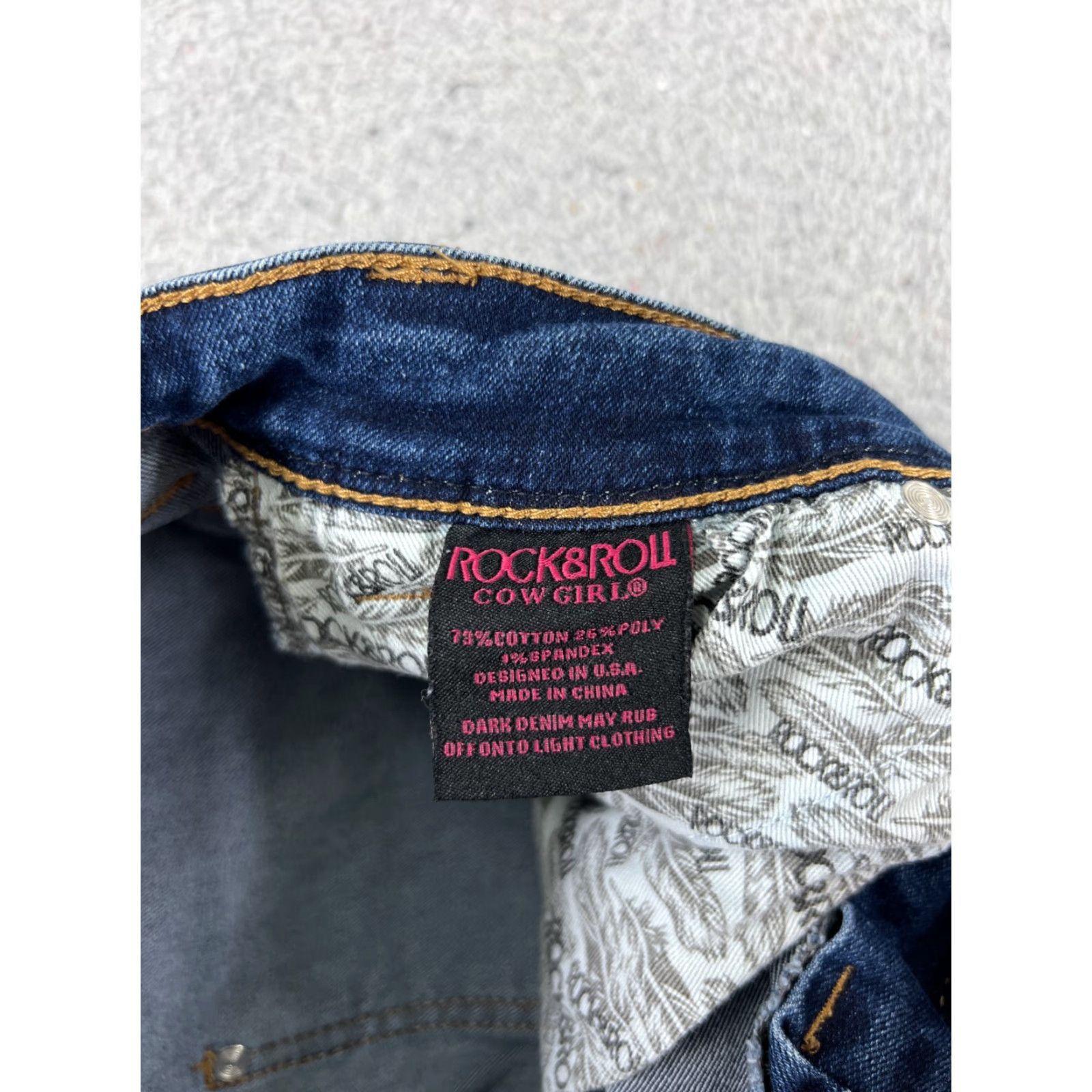 Denime VINTAGE Rock & Roll Cowgirl Jeans Women's Bootcut Stretch Denim Low Rise 28in Inseam Blue Size 32 Size 24" / US 00 / IT 34 - 7 Thumbnail