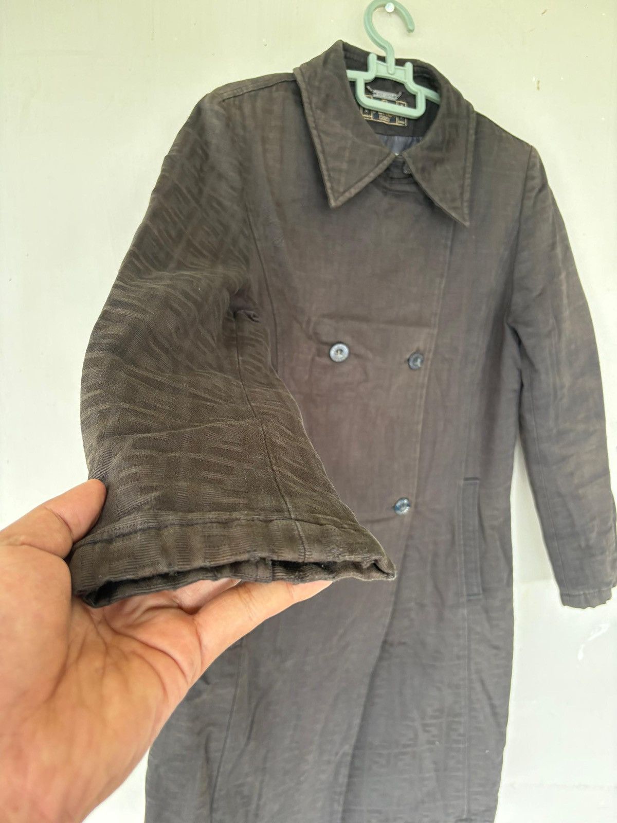 Fendi Vtg Fendi Roma Monogram Double Breast Long Jacket Design Size US S / EU 44-46 / 1 - 2 Thumbnail
