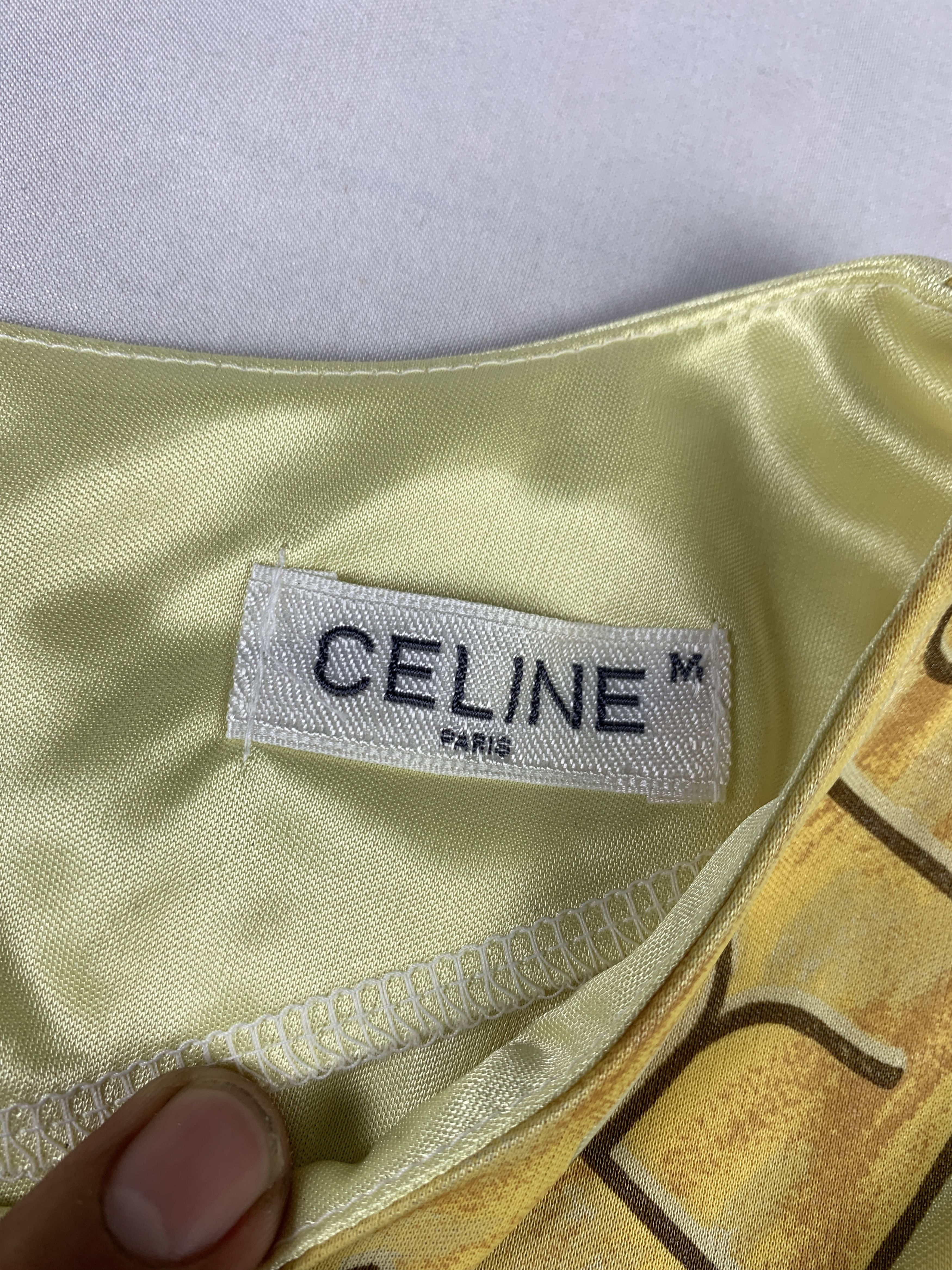 Celine 2000s Celine Paris Yellow Silk Blouse (M) Size M / US 6-8 / IT 42-44 - 6 Thumbnail