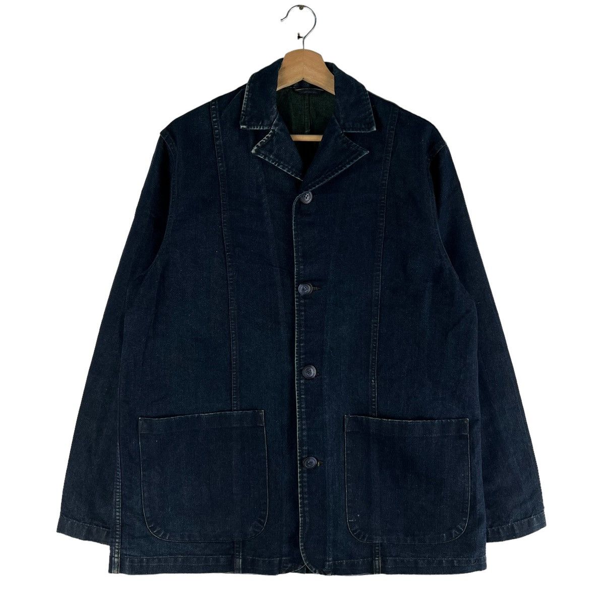 Japanese Brand 🔥90’s Vintage Chore Denim Jacket Photos Issey Miyake Japan Size US L / EU 52-54 / 3 - 1 Thumbnail