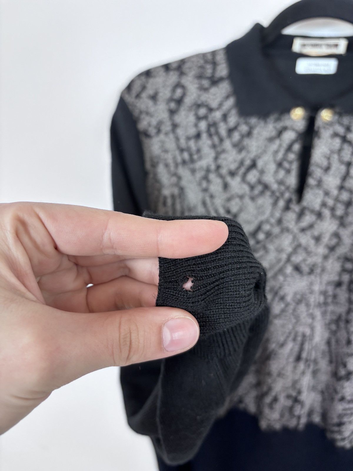 Davide Cenci Vintage Davide Cenci Women’s Black Wool Knit Sweater Size L / US 10 / IT 46 - 6 Thumbnail
