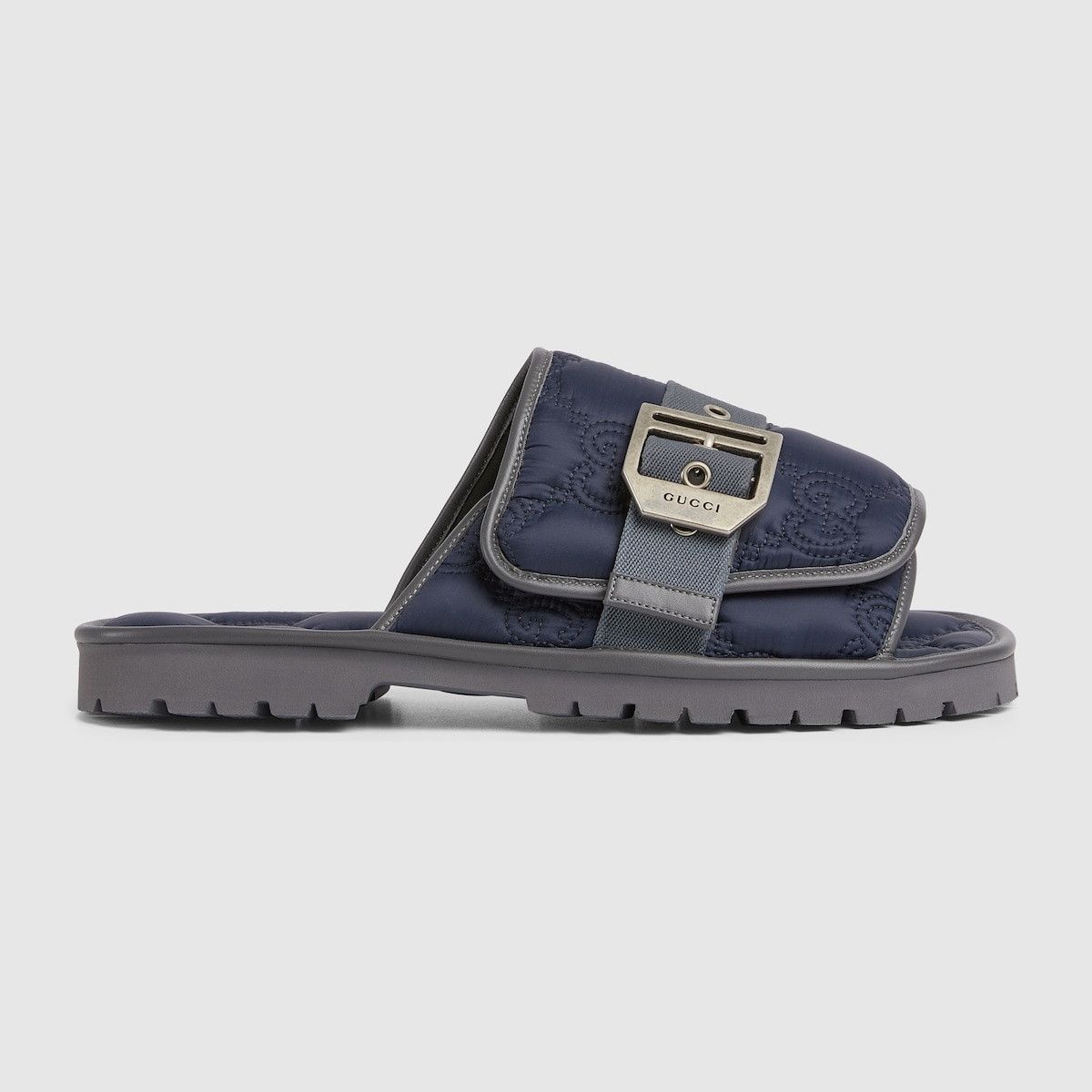 o1s1wg110425 Men's GG Slide Sandals in Dark Blue