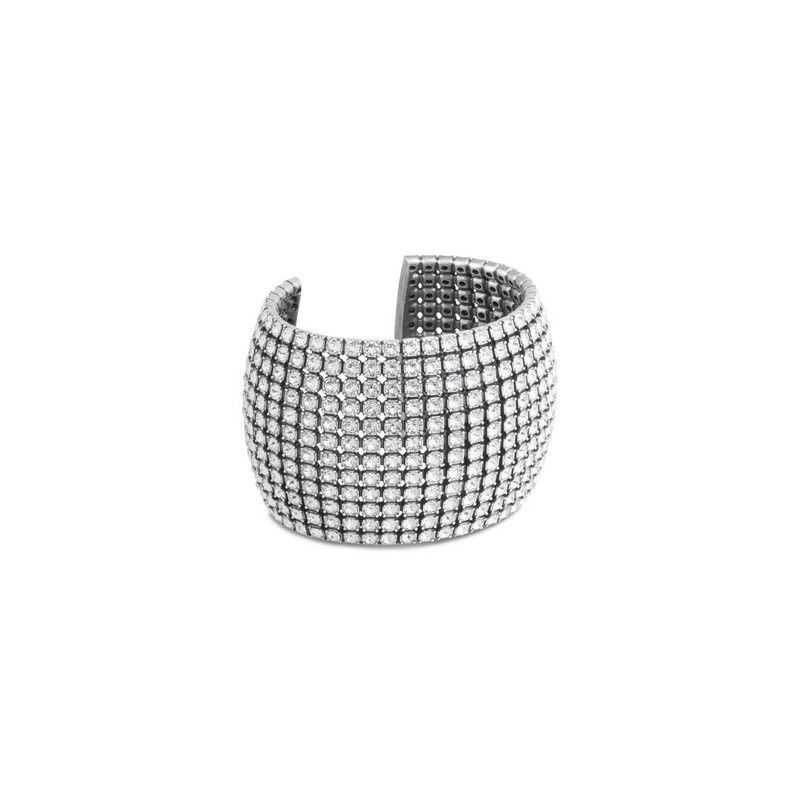 Balenciaga oc11z0226 Size: OS / Glam Cuff in Silver Size ONE SIZE - 3 Thumbnail