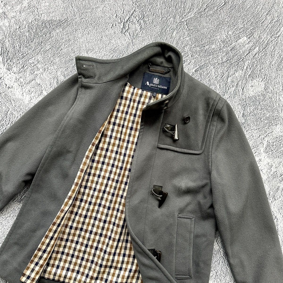 Aquascutum Women’s Aquascutum Grey Wool Duffle Coat — Made in UK Size M / US 6-8 / IT 42-44 - 7 Thumbnail