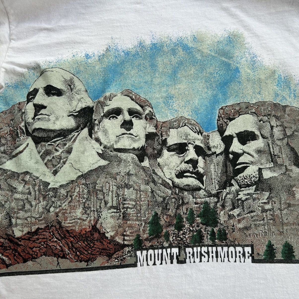 Vintage Vintage Mount Rushmore Nature Tourist Wrap Around T Shirt Size US L / EU 52-54 / 3 - 7 Thumbnail