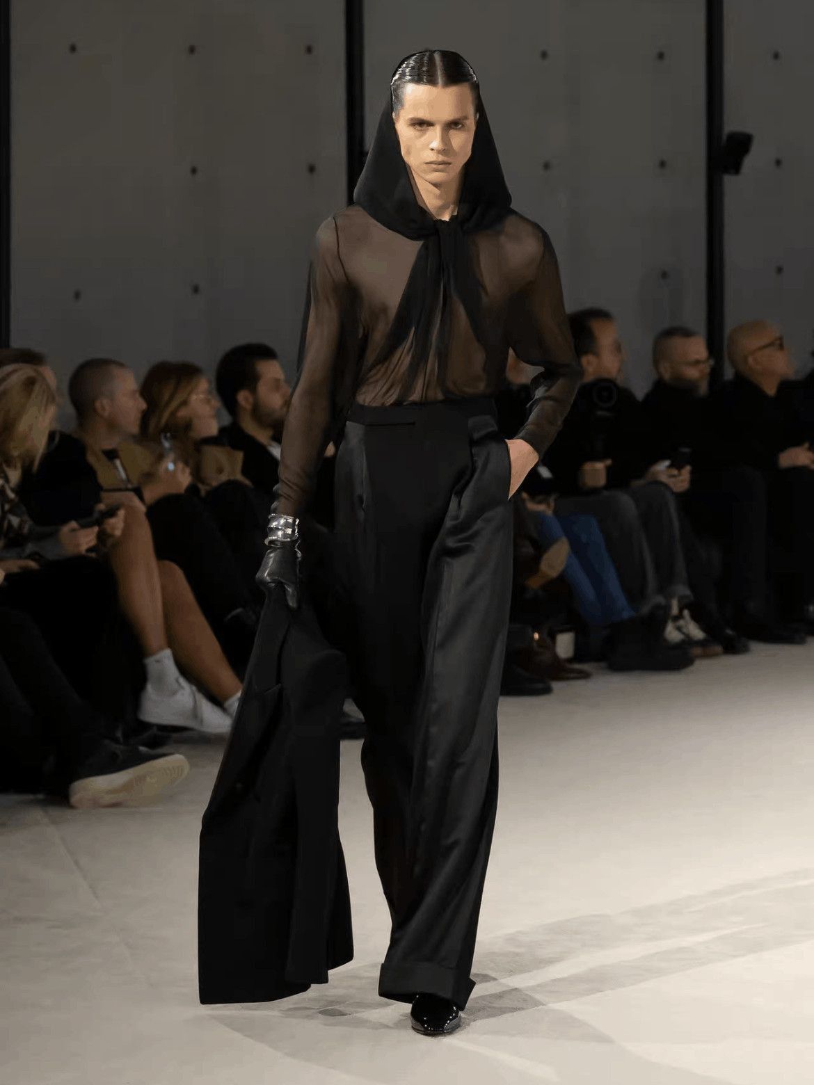 Saint Laurent Paris Saint Laurent Paris 23Aw Runway Silk Shirt-2508 Size US M / EU 48-50 / 2 - 9 Thumbnail