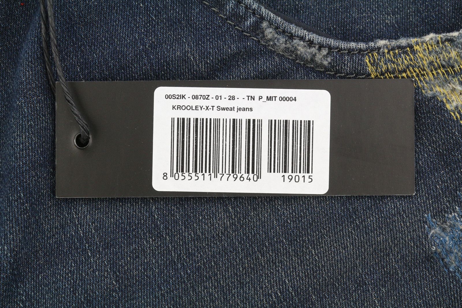 Diesel KROOLEY-X-T 0870Z W28 Blue Faded Slim Jogg Jeans 89059 Size US 28 / EU 44 - 8 Thumbnail