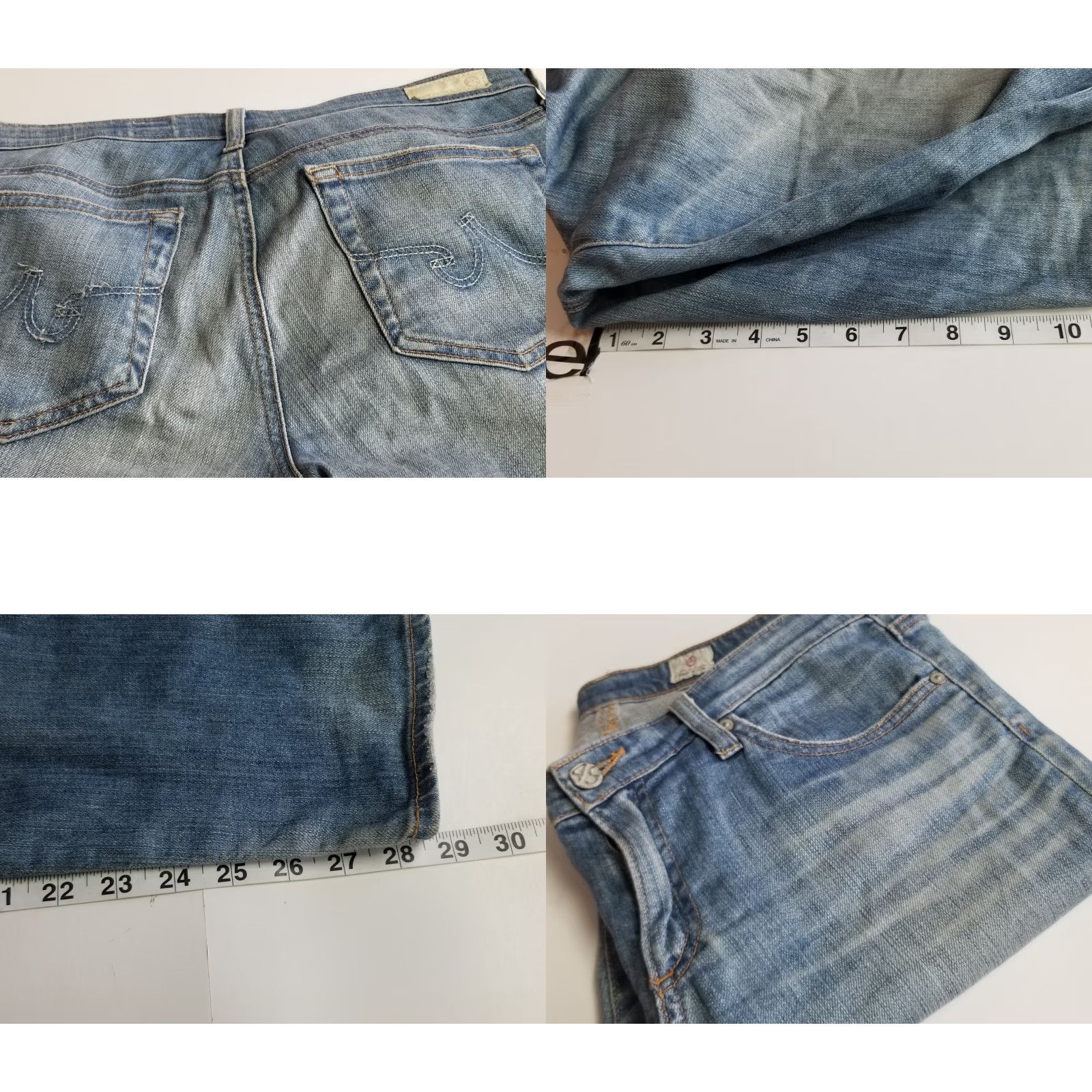 Vintage AG Adriano Goldschmied Womens Legging Ankle Jean Size 30 Made In USA Distressed Size 30" / US 8 / IT 44 - 9 Thumbnail