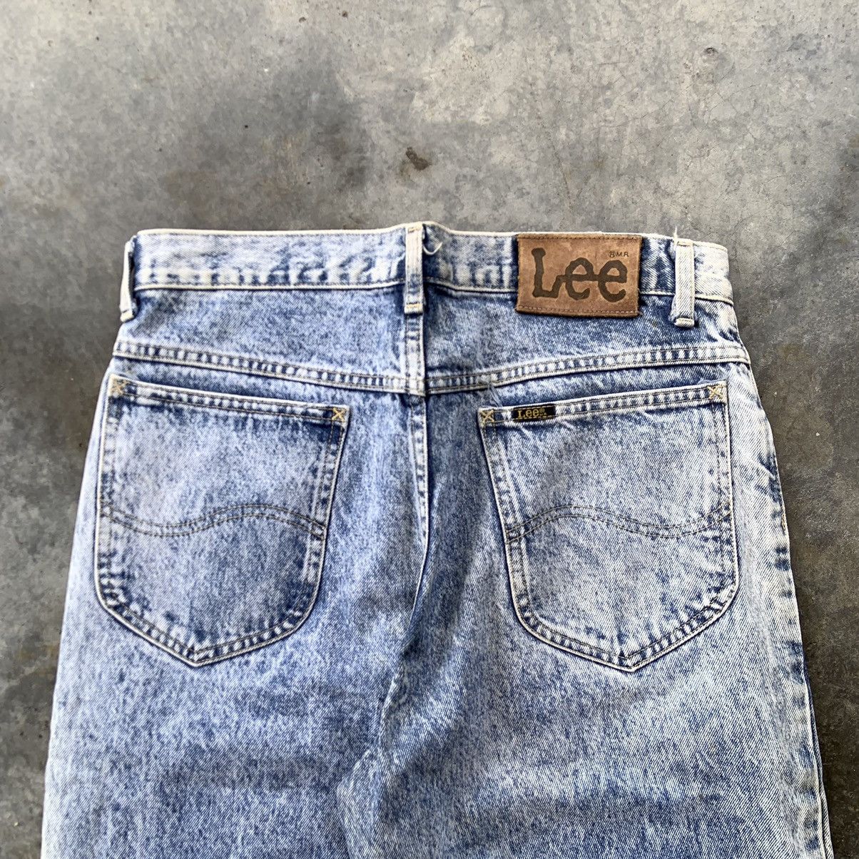 Lee × Vintage W30'' Vintage Lee Denim Acid Wash Style Blue Pants Size US 30 / EU 46 - 2 Thumbnail