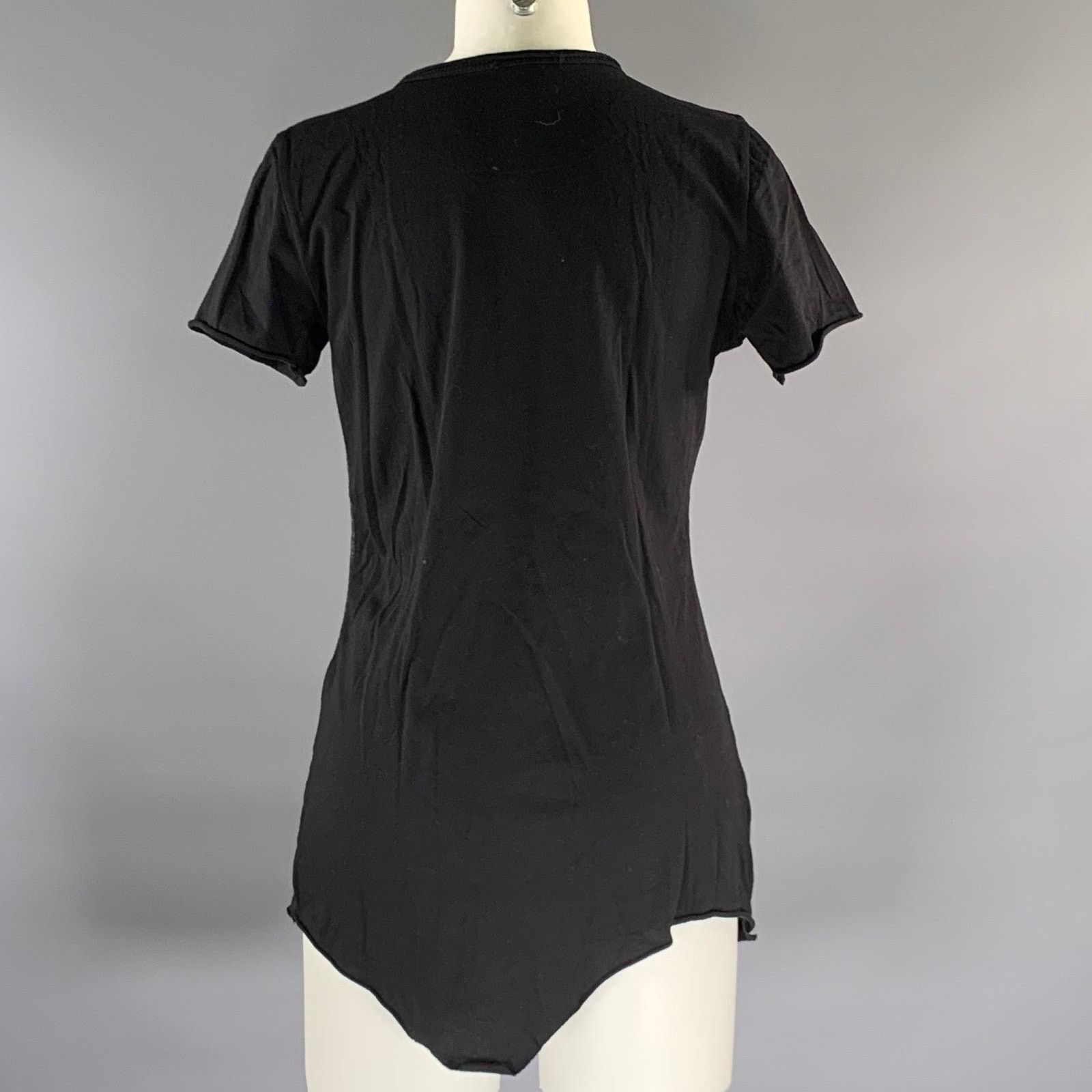 Other NO BRAND Size S Black Grey Distressed Short Sleeve Shirt Size S / US 4 / IT 40 - 3 Thumbnail