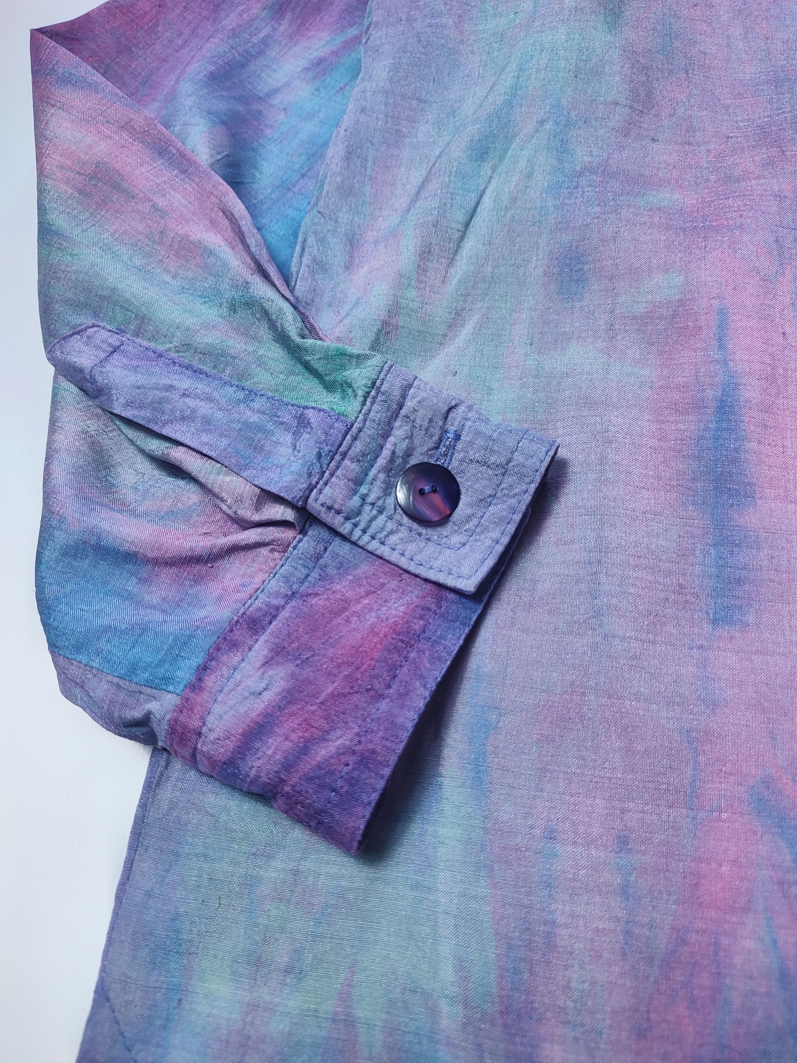 Vintage Vintage Tie Dye Silk Shirt Size US M / EU 48-50 / 2 - 14 Thumbnail