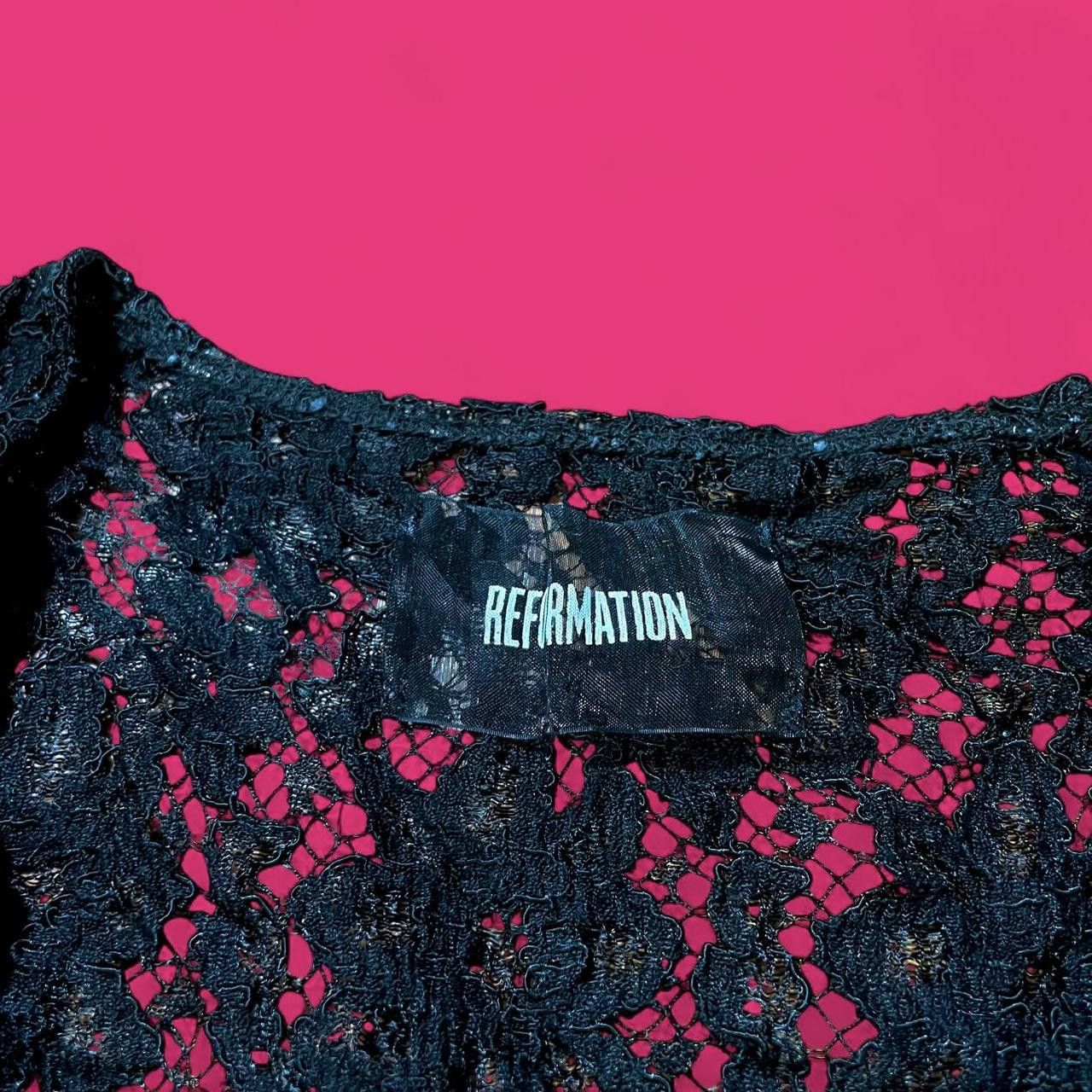 Reformation Black Lace Mini Dress - Size 4
