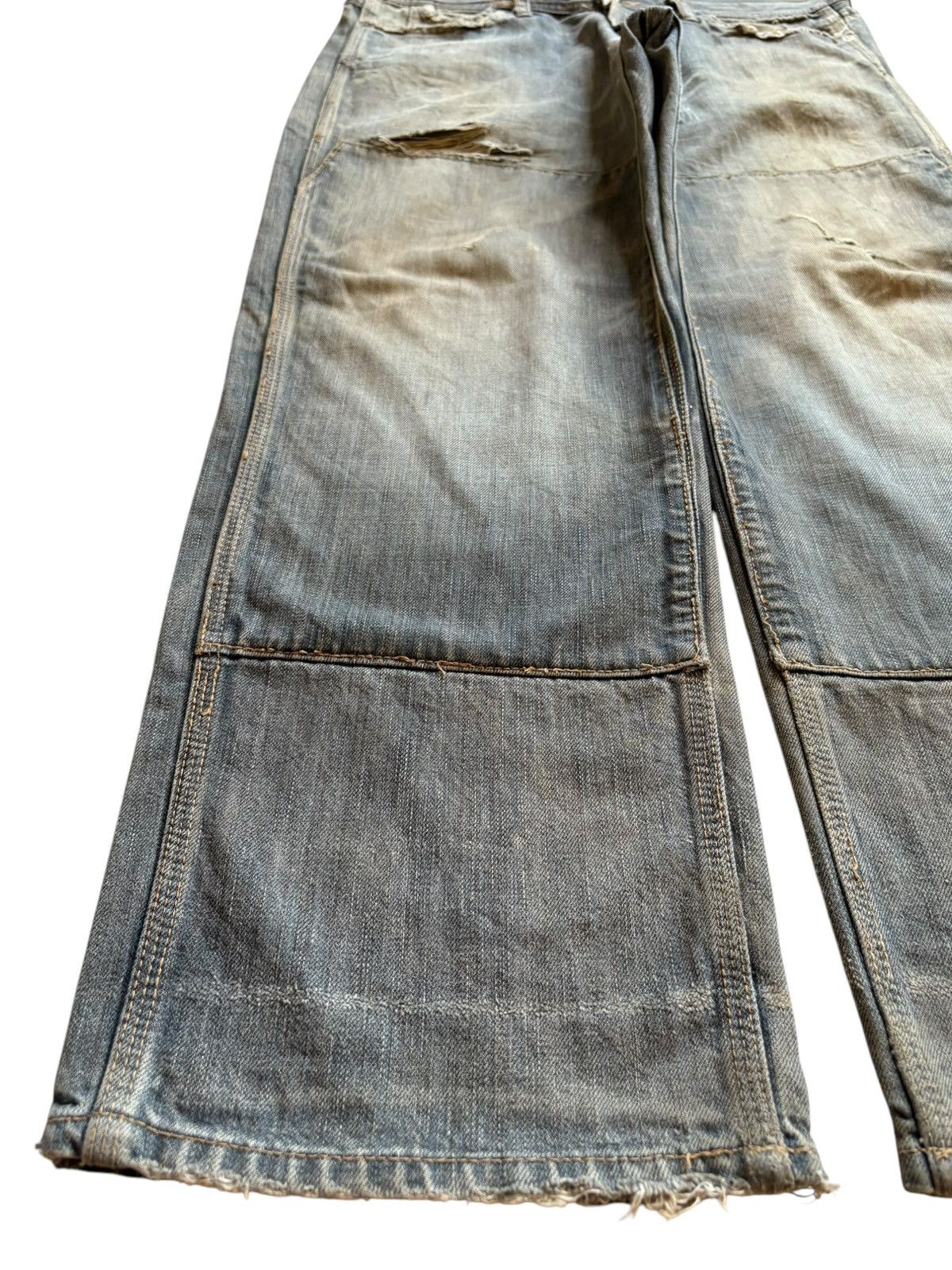 Japanese Brand Vintage Japanese Brand Mud Wash Distressed Loose Baggy Jeans Size US 36 / EU 52 - 6 Thumbnail