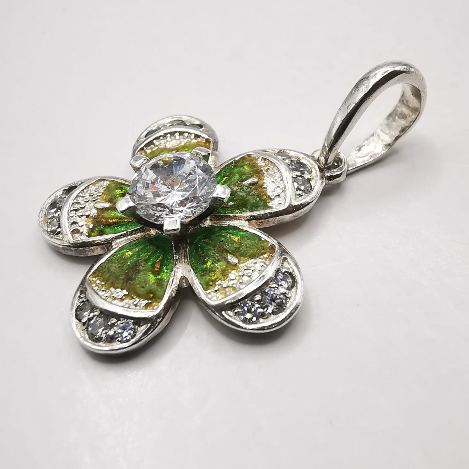 Sterling Silver Vintage Elegant Pendant made of 925 silver 2,33g Size ONE SIZE - 2 Thumbnail