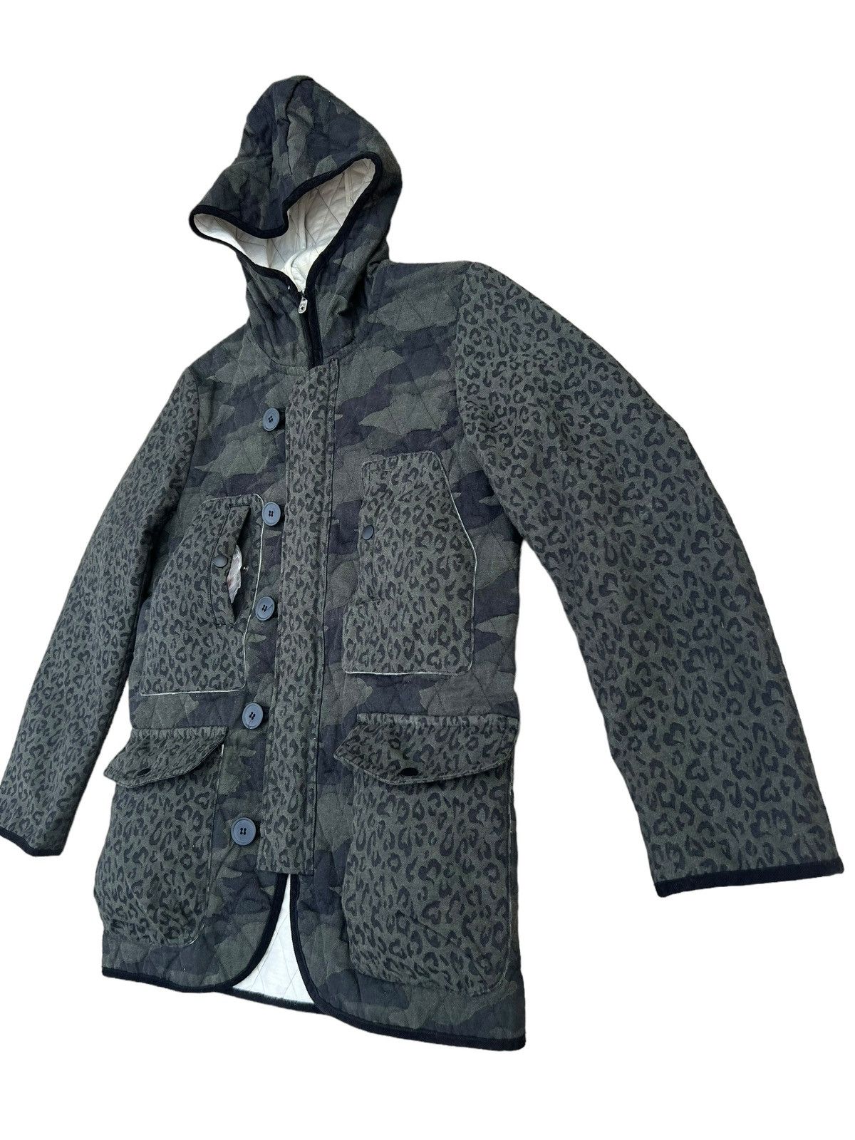 Japanese Brand OVERTHESTRIPES Japan Quilt Thinsulate Hoodie Cargo Jacket Size US M / EU 48-50 / 2 - 4 Thumbnail