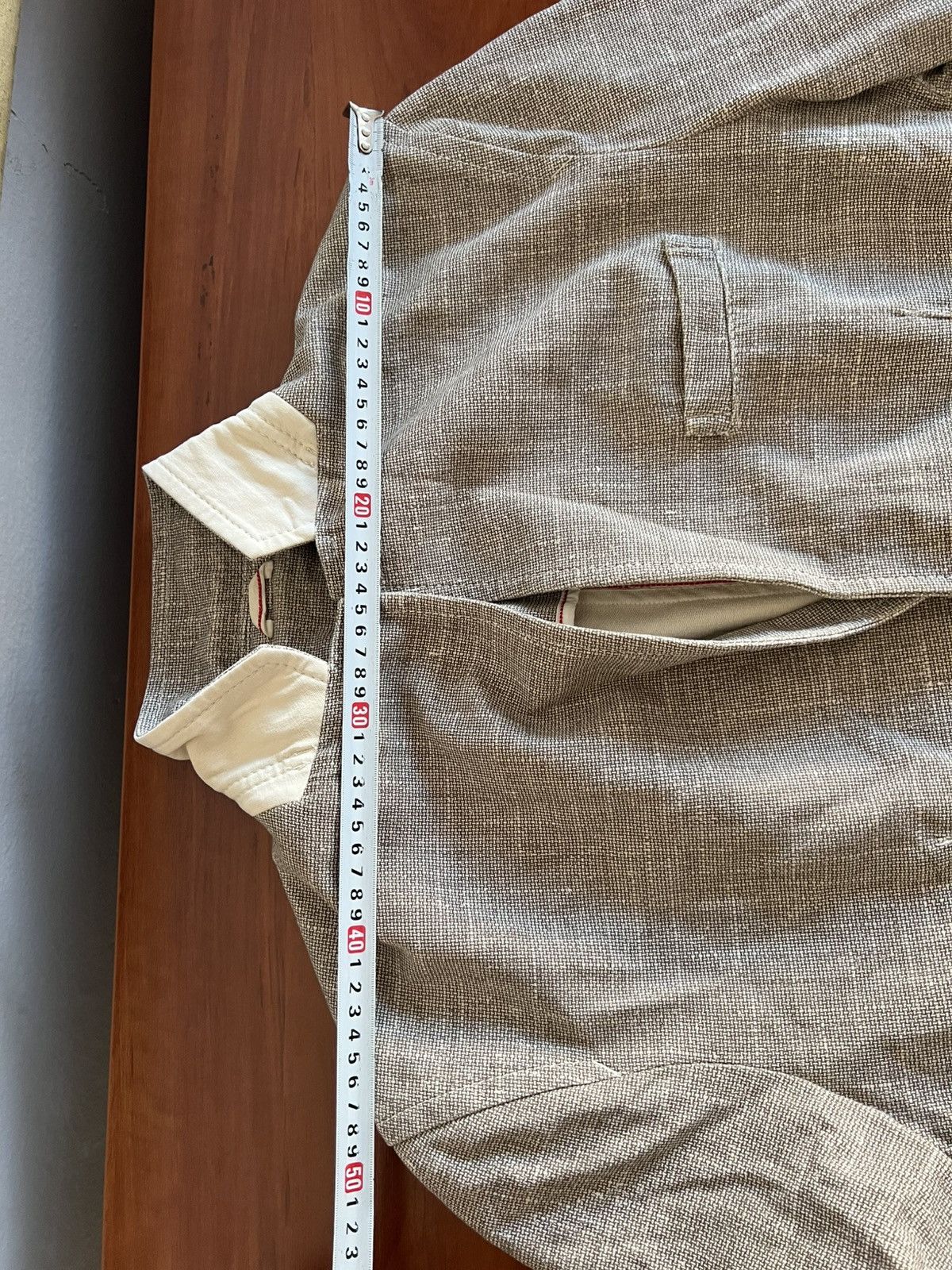 Circolo 1901 CIRCOLO 1901 STRETCH MENS GRAY BEIGE SOLID BLAZER JACKET 56 Size 54L - 21 Thumbnail