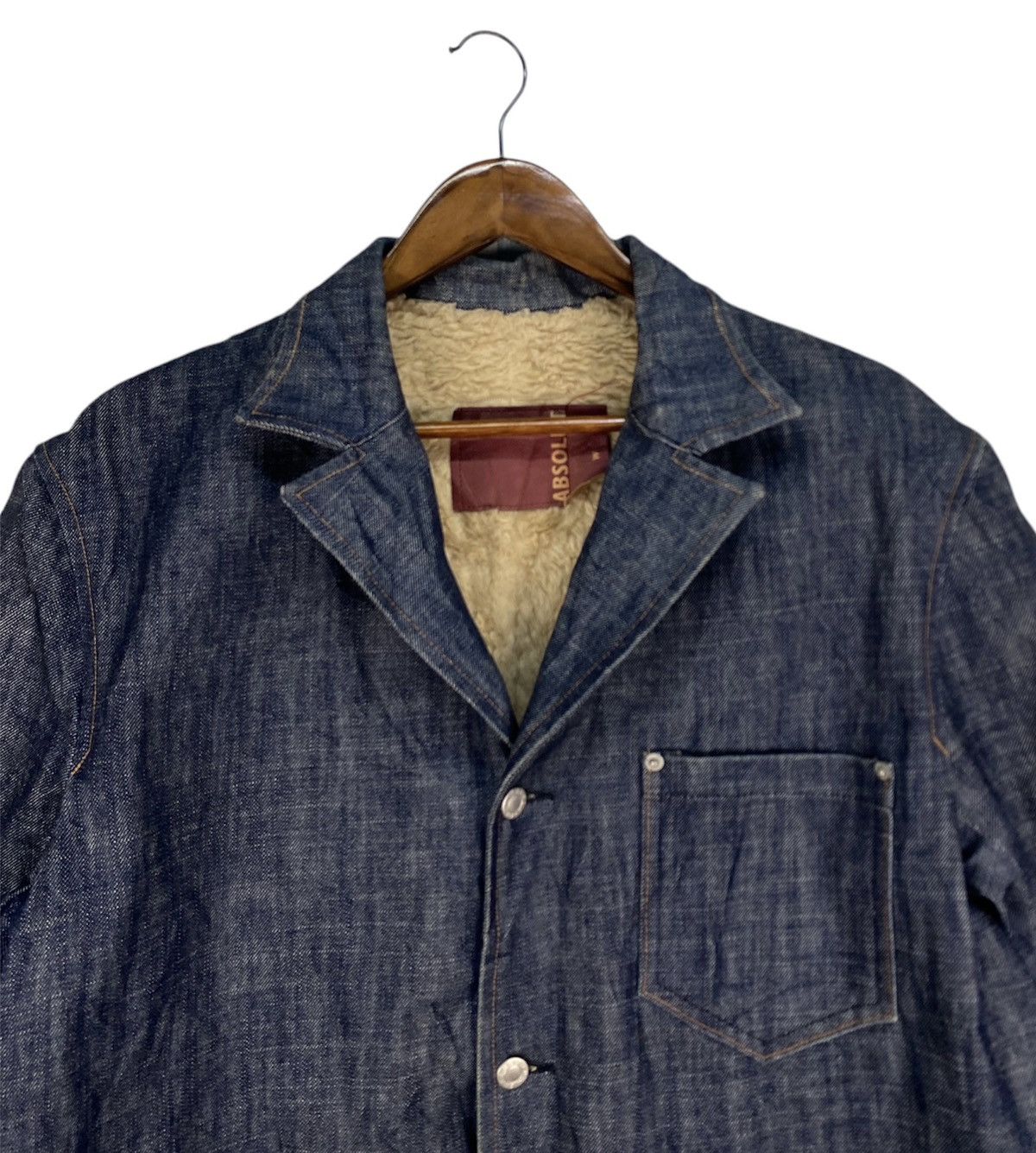 Japanese Brand Absolute Denim Jacket Size US XL / EU 56 / 4 - 2 Thumbnail