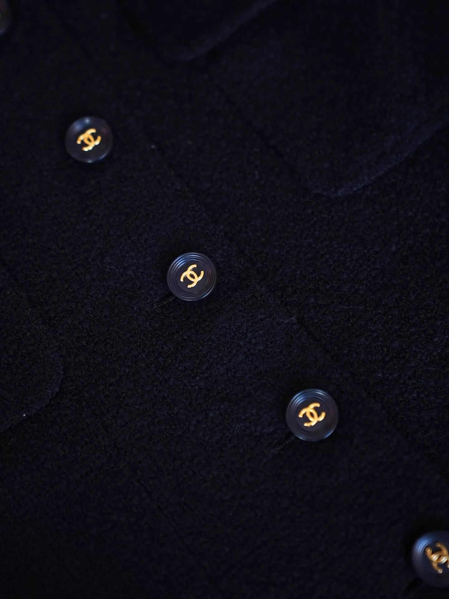 Chanel Chanel 90s Navy Wool 4-Pocket Single-Breasted Blazer Size S / US 4 / IT 40 - 7 Thumbnail