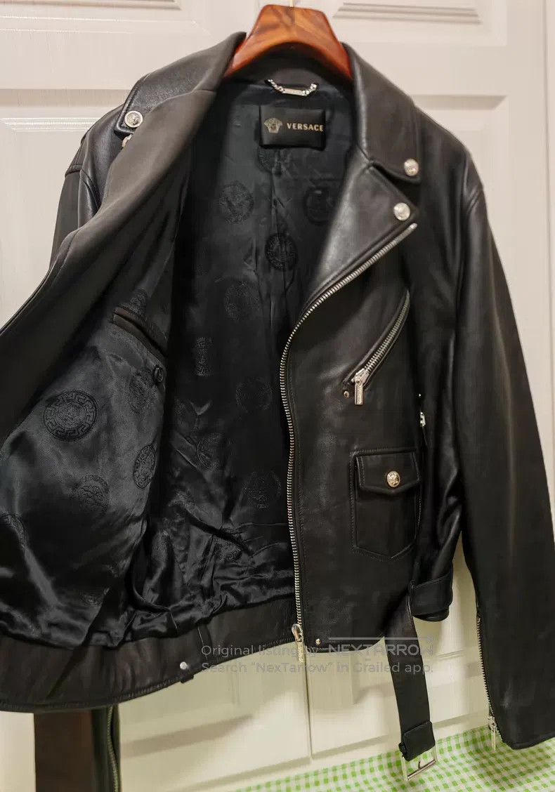 Versace Versace Motorcycle leather coat Size US XXL / EU 58 / 5 - 4 Thumbnail