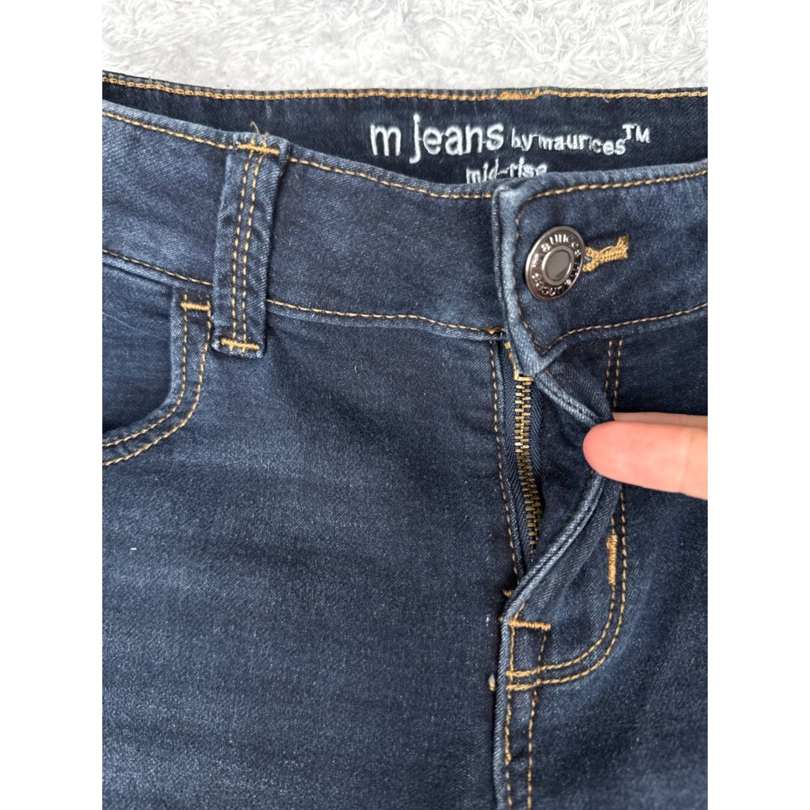 Vintage Maurices Jeans Women’s Small Blue Skinny Tapered Regular 28x30 Denim Cotton Blend 5-Pocket USA 90s Theme Mens/Womens Size 28" / US 6 / IT 42 - 5 Thumbnail