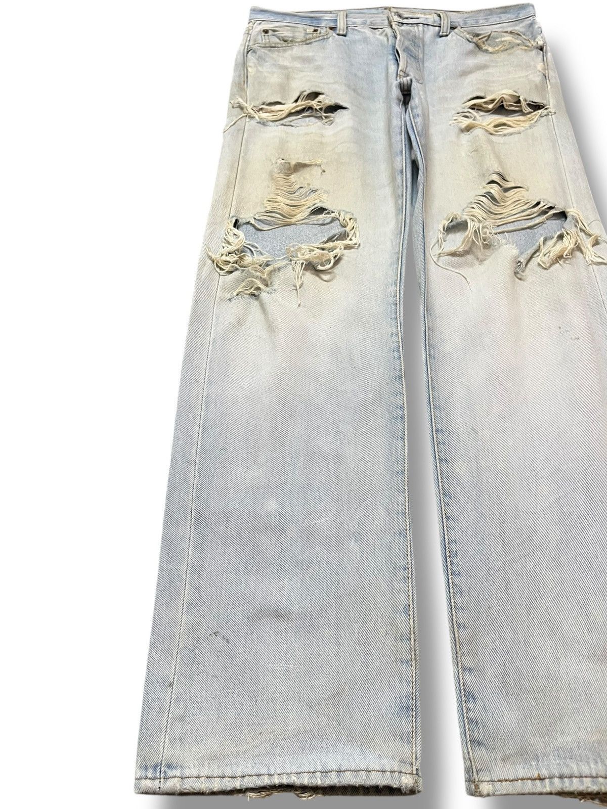 Levi's Vintage Clothing Vintage Levi’s 501 Faded Ripped Distressed Denim Size US 33 - 3 Thumbnail