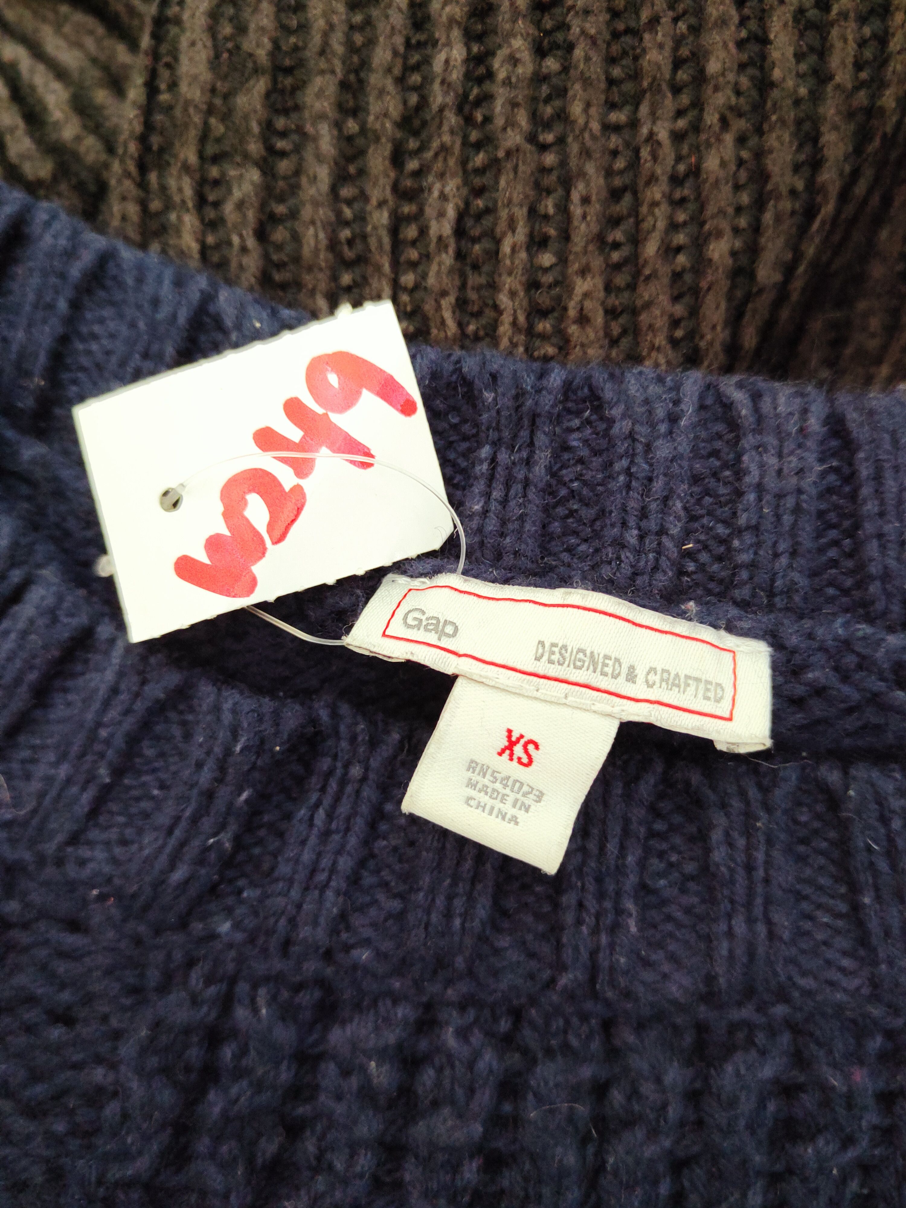 Gap × Vintage Gap Navy Knitwear Crop Tops#W249 Size XS / US 0-2 / IT 36-38 - 13 Thumbnail