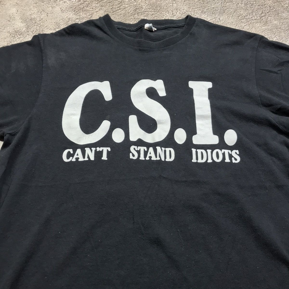 Vintage Vintage 90s Graphic Tee C.S.I. Cant Stand Idiots Skate L Size US L / EU 52-54 / 3 - 1 Thumbnail