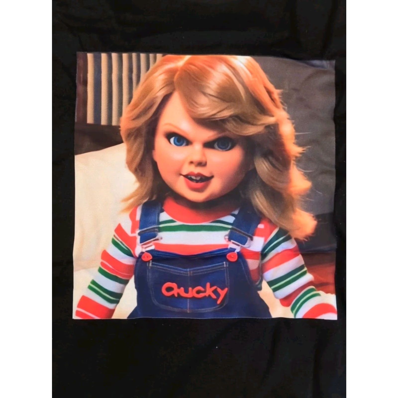 Vintage Taylor "Chucky" Swift Good Guys Black Comedy Unisex Garment-Dyed T-shirt Large Size US L / EU 52-54 / 3 - 3 Thumbnail