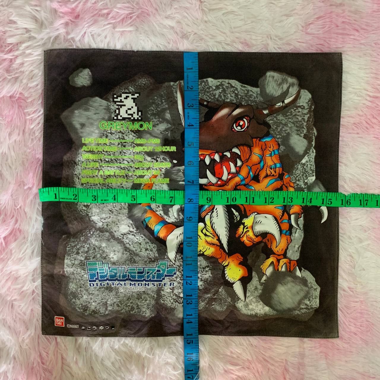 Anime × Japanese Brand × Vintage Vintage Digimon Adventure Digital Monster 1997 Handkerchief Size ONE SIZE - 6 Thumbnail