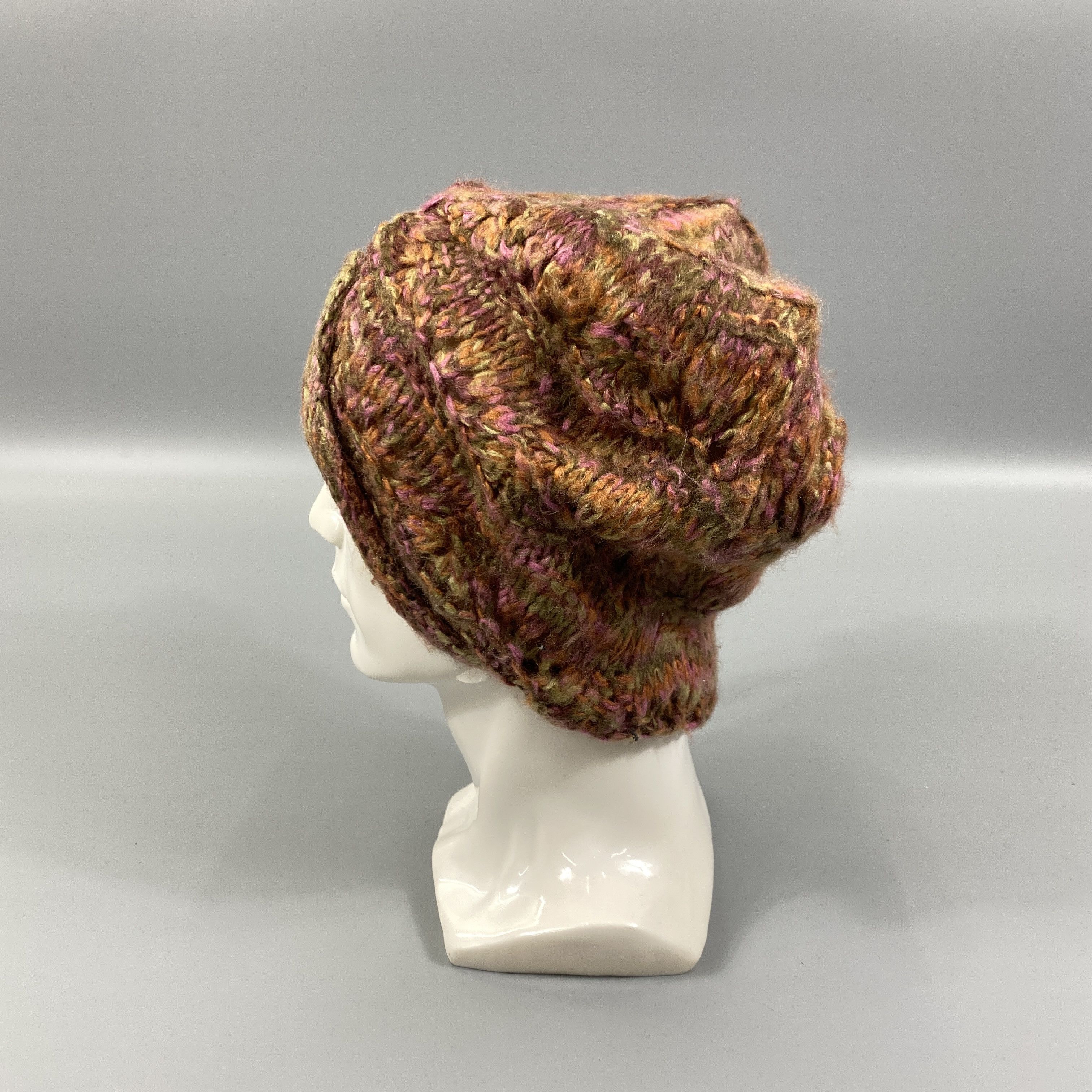 Japanese Brand Cypres Colline Knit With Flowers Beanie Hat -BN1168 Size ONE SIZE - 2 Thumbnail
