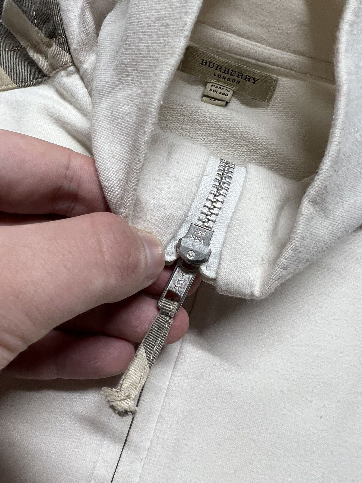 Burberry × Vintage Vintage Y2k Burberry London 🤍 Nova Check Zip Sweatshirt 00’s Size M / US 6-8 / IT 42-44 - 20 Thumbnail