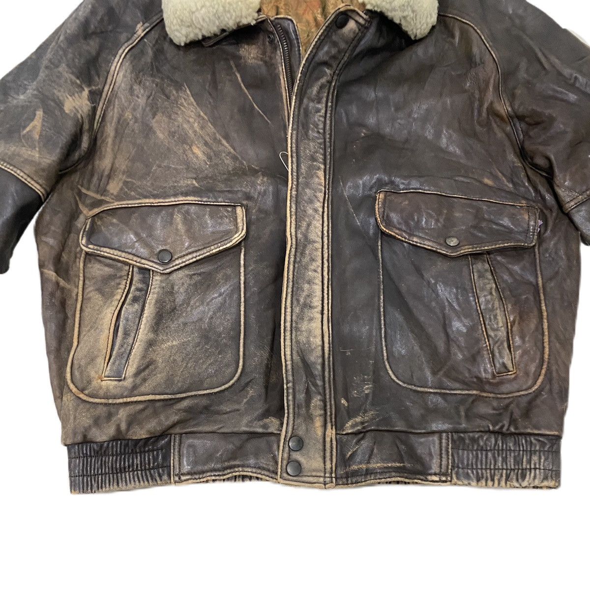 KMRii × Vintage VINTAGE DISTRESS A2 DESIGN JACKET ZUFOLO FUR COLLAR Size US L / EU 52-54 / 3 - 4 Thumbnail