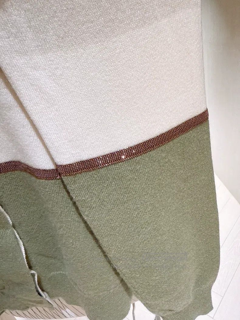 Brunello Cucinelli Brunello Cucinelli Color block cashmere cardigan Size S / US 4 / IT 40 - 3 Thumbnail