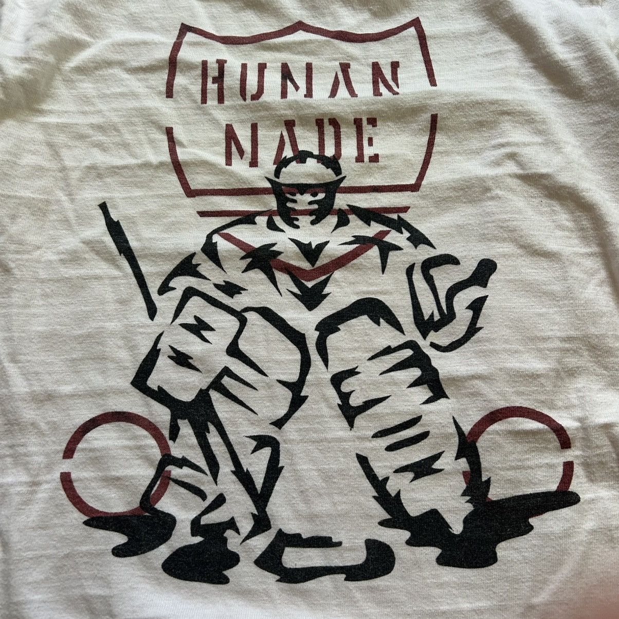 Human Made CREAM MAROON iCE HOCKEY GOALiE NiGO SLUBBY MOUNTED COLLAR Size US S / EU 44-46 / 1 - 5 Thumbnail