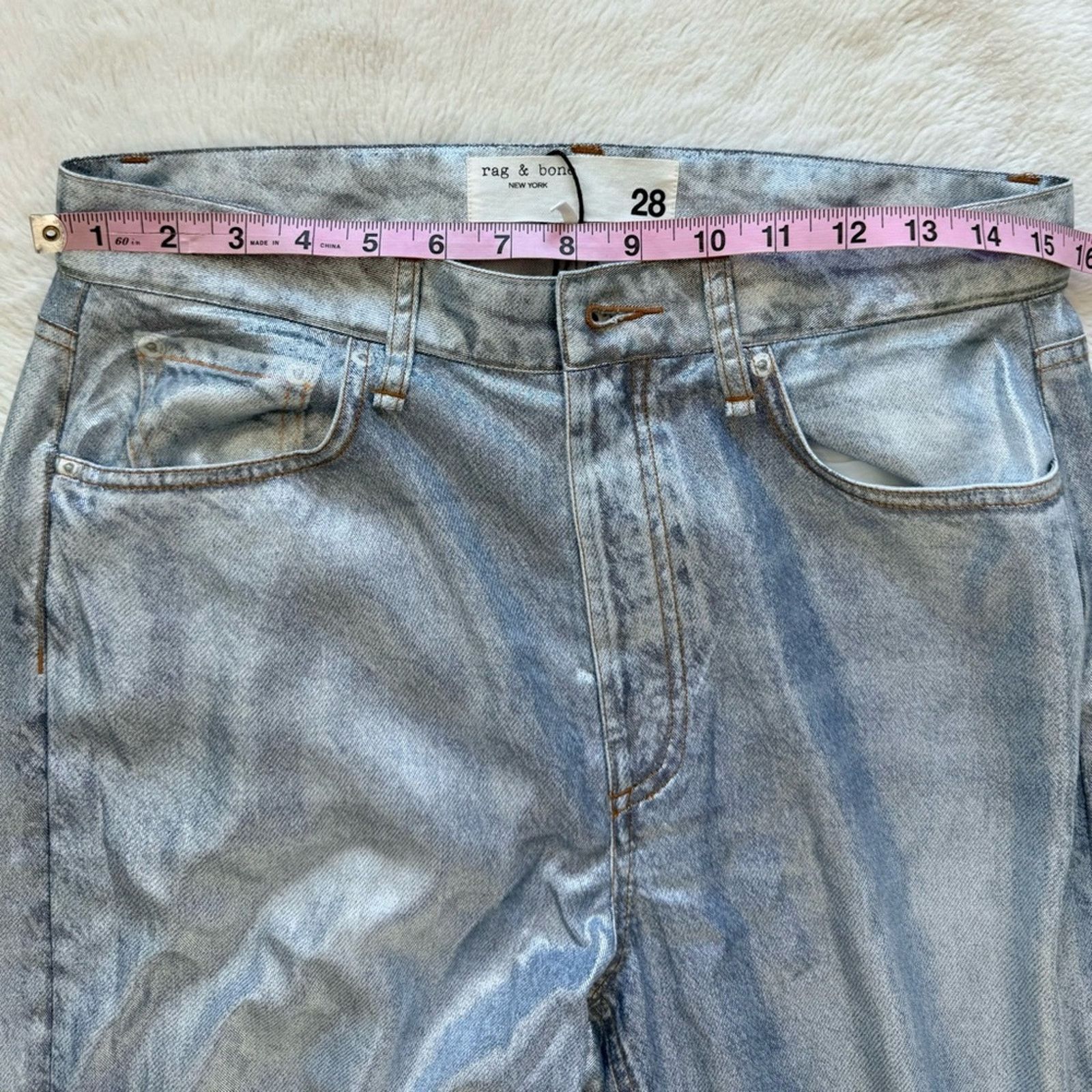 Rag & Bone NWT! Rag&bone women shimmer dress pants size 28 Retail 425$ Size 28" / US 6 / IT 42 - 8 Thumbnail
