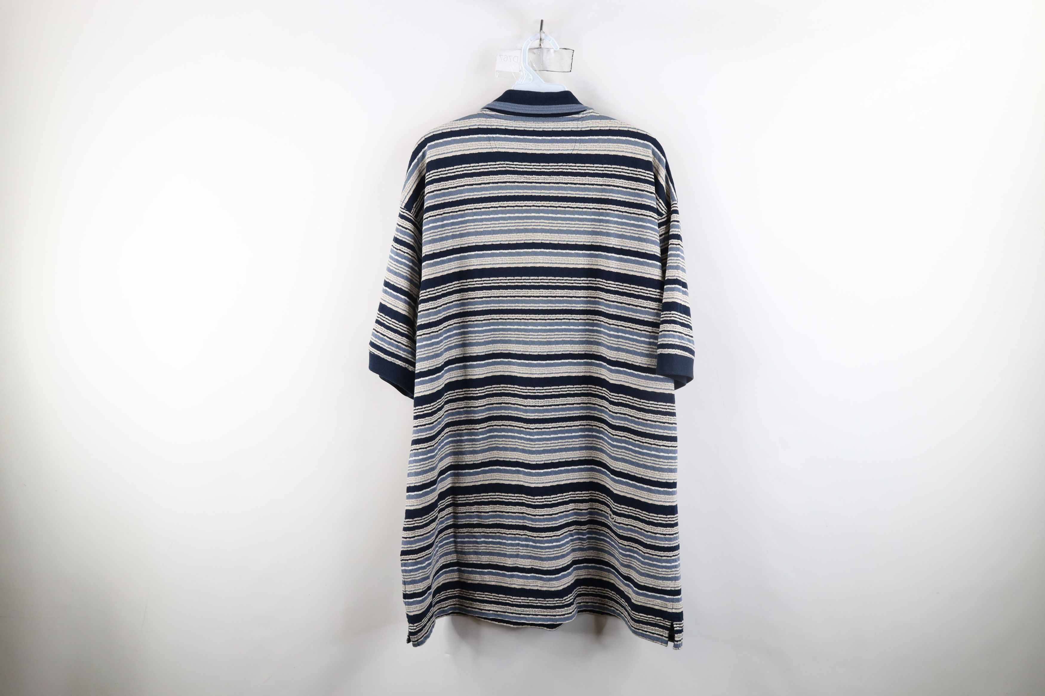 Vintage Vintage 90s Streetwear Baggy Striped Knit Golf Polo Shirt Size US L / EU 52-54 / 3 - 12 Thumbnail
