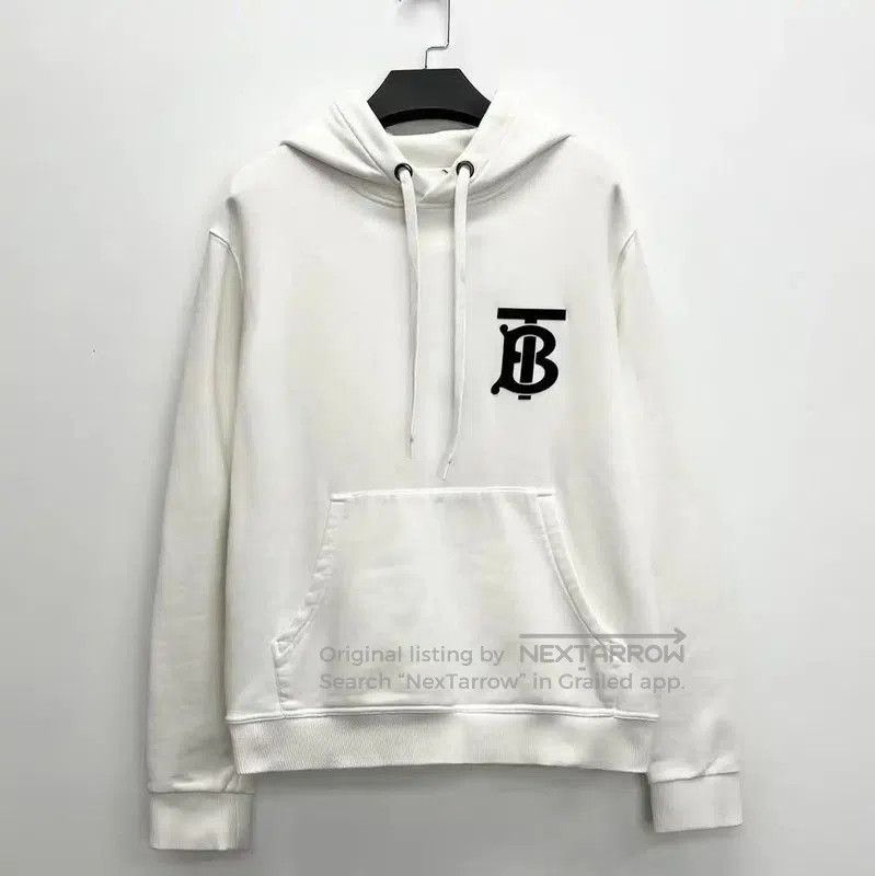 Burberry Burberry White Cotton Logo Hoodie for Women. Size XXS / US 00 / IT 34 - 1 Thumbnail