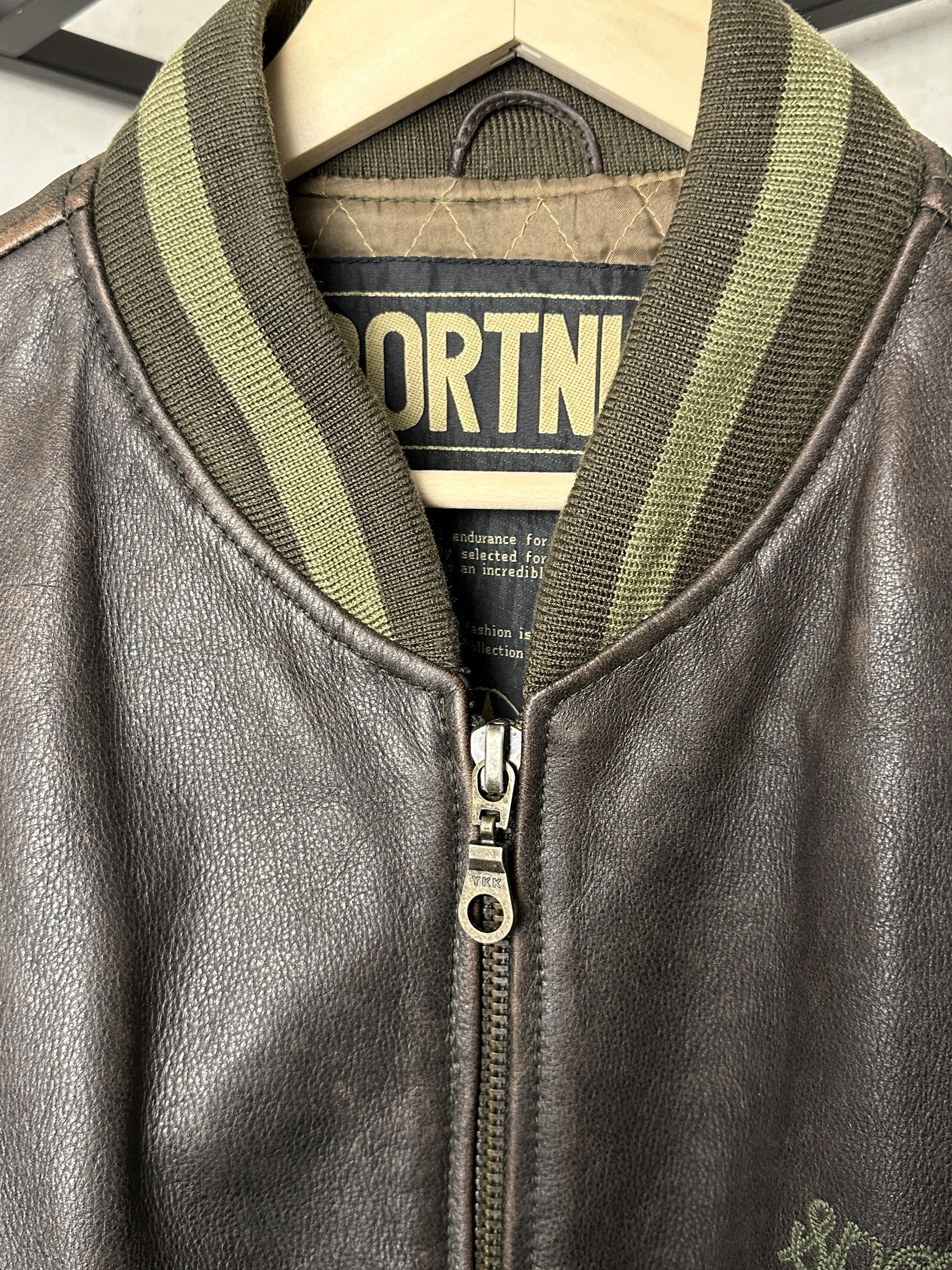 Genuine Leather Genuine Leather Brown Bomber Jacket Size US XL / EU 56 / 4 - 5 Thumbnail