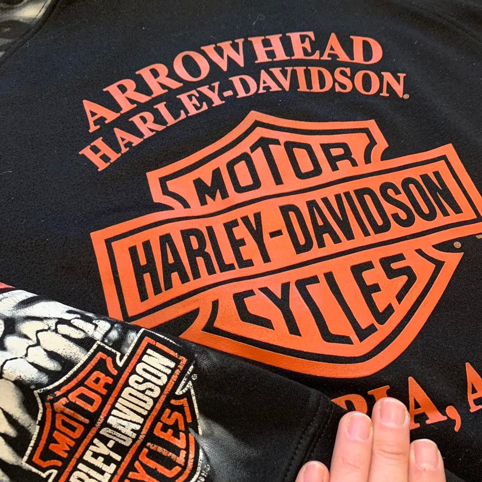 Harley Davidson Y2K Vintage Harley Davidson Skull Flames Sleeve Hoodie Size US M / EU 48-50 / 2 - 5 Thumbnail